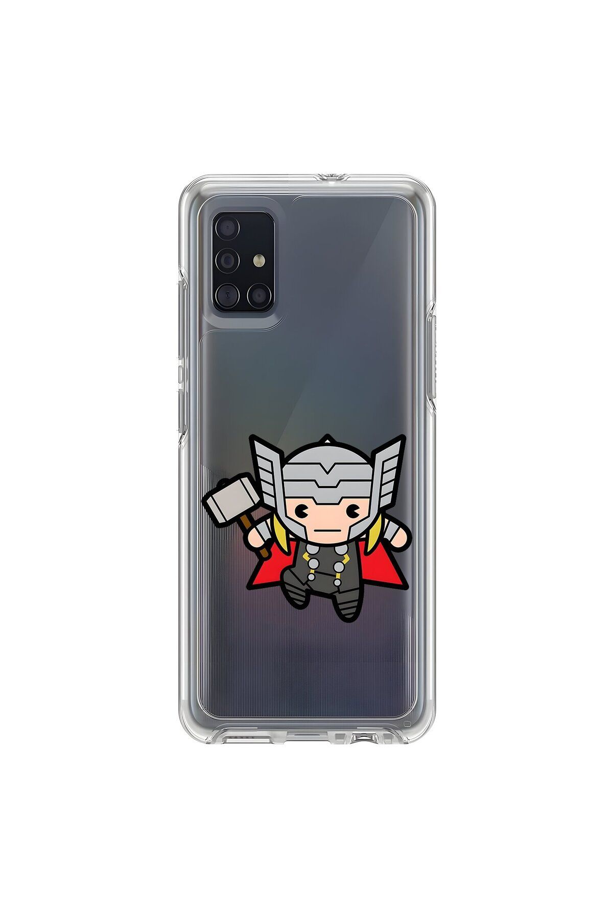 Dali Design Samsung Galaxy A51 Uyumlu Şeffaf Kılıf Chibi 5 Tasarımlı