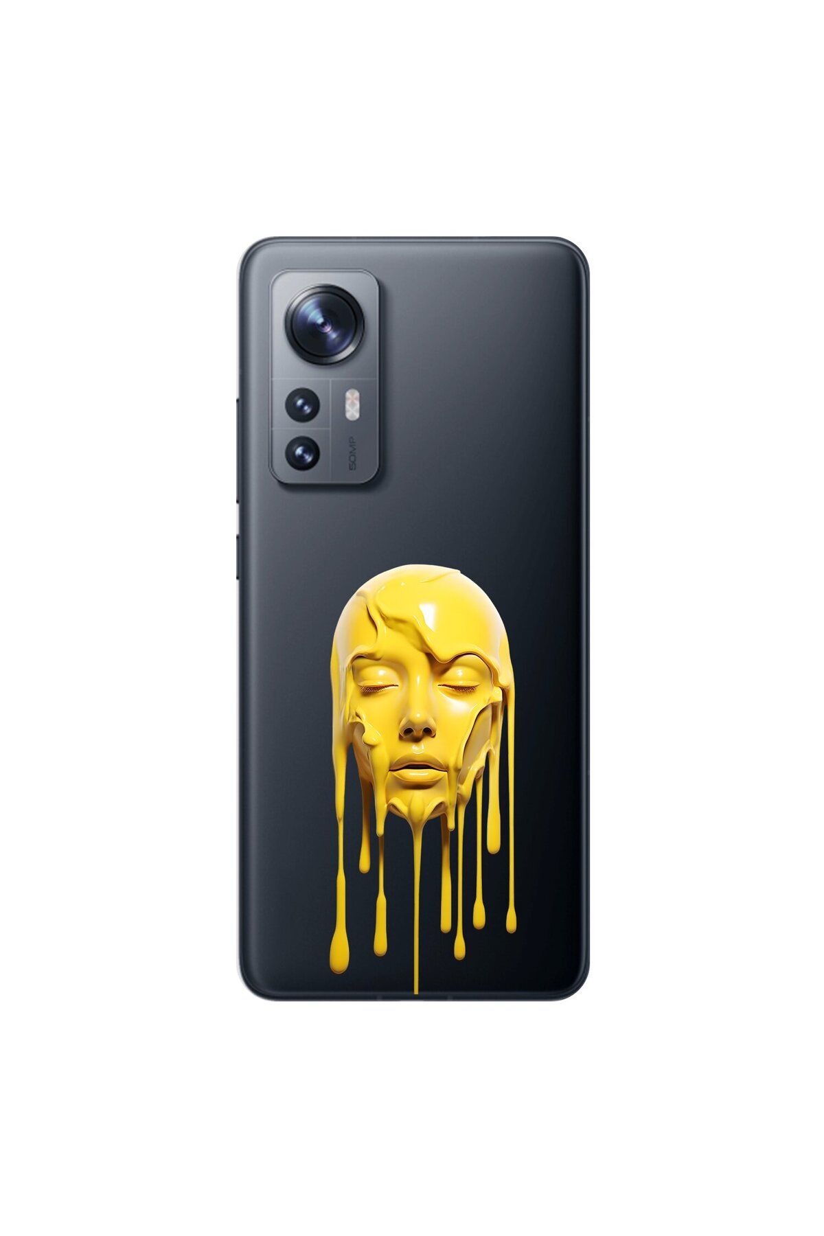 Dali Design Xiaomi Mi 12 Pro Uyumlu Şeffaf Kılıf Estetik Yüz 6 Tasarımlı