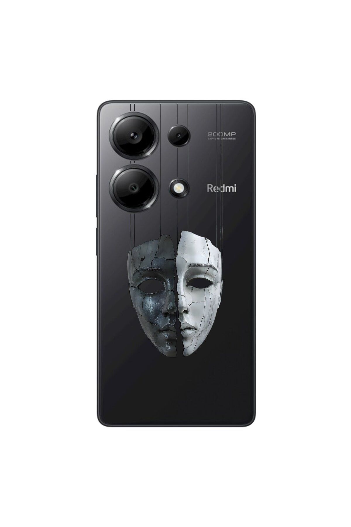 Dali Design Xiaomi Redmi Note 13 Pro Uyumlu Şeffaf Kılıf Estetik Yüz 8 Tasarımlı