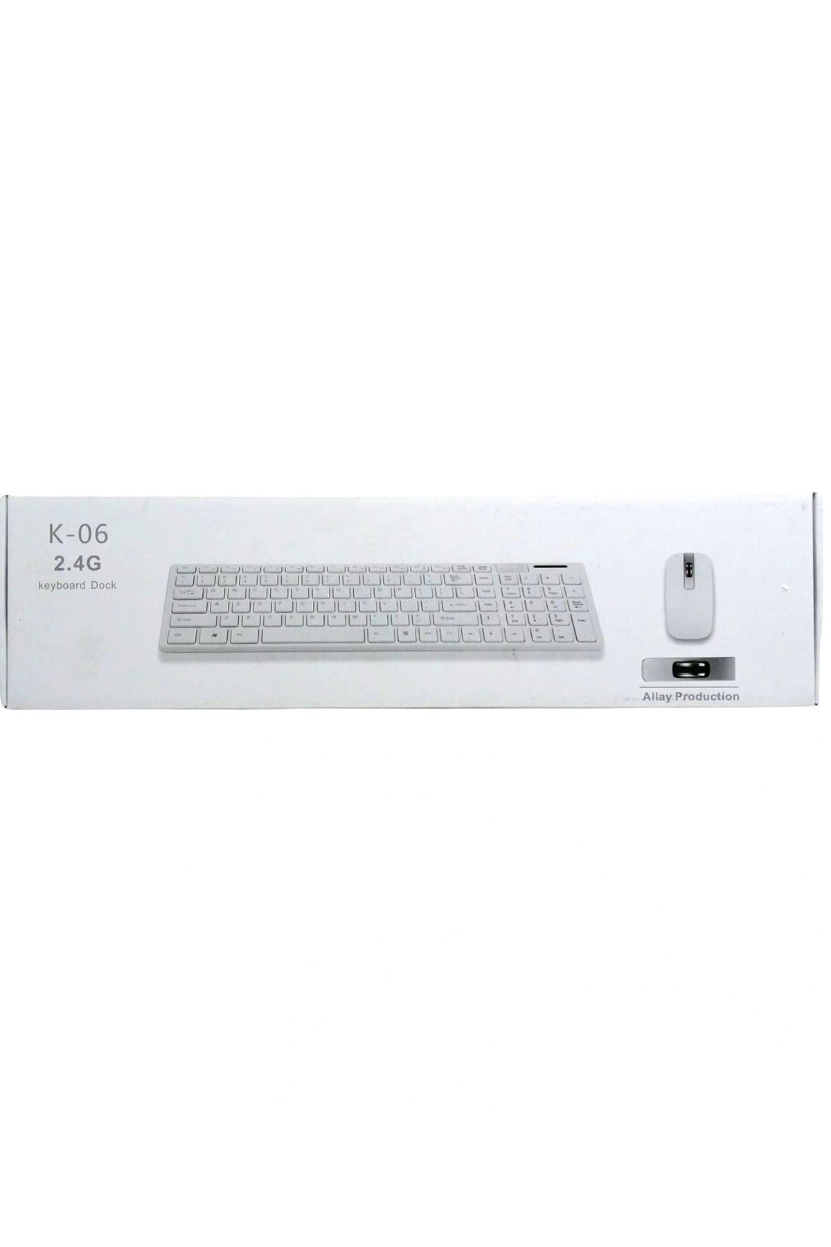 HAZEGO K-06 Beyaz Dock Wıreless Kablosuz Klavye Mouse S Pl-374