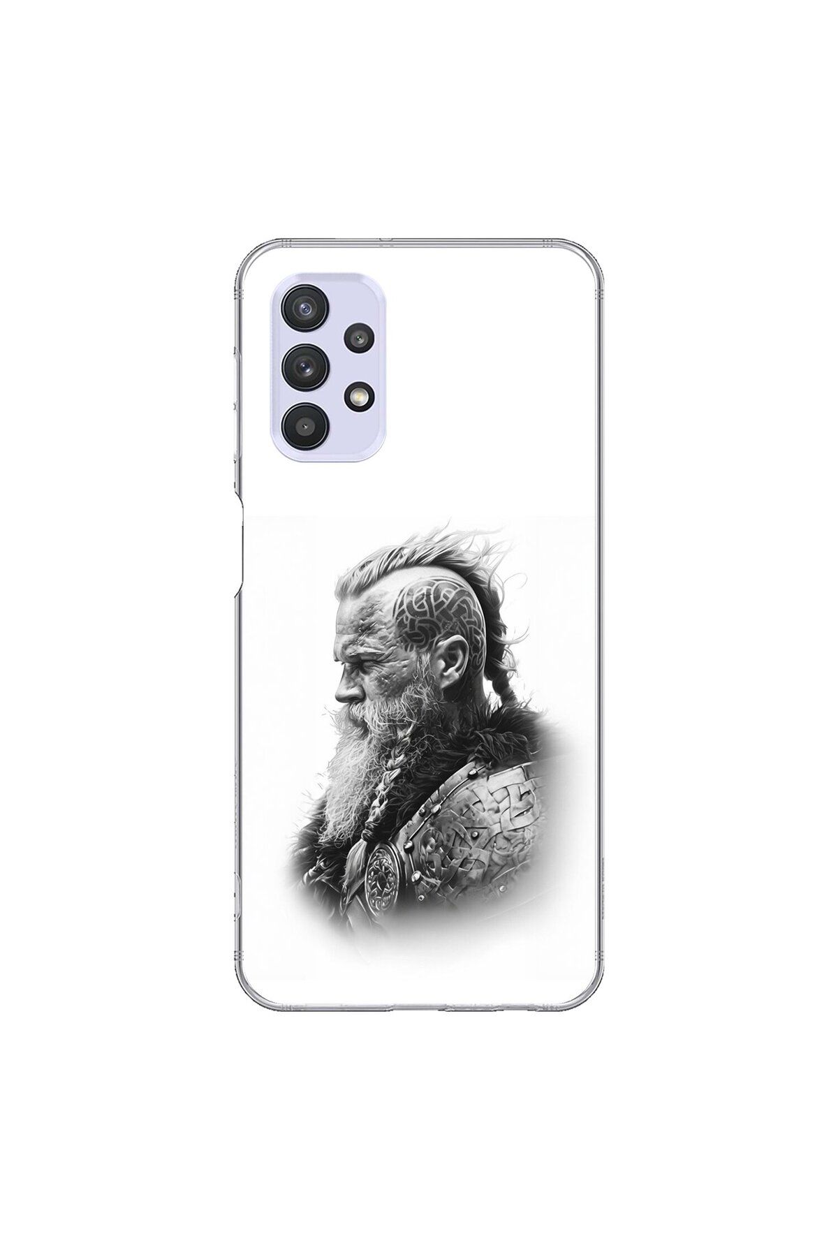 Dali Design Samsung Galaxy A32 Uyumlu Şeffaf Kılıf Nordic 3 Tasarımlı