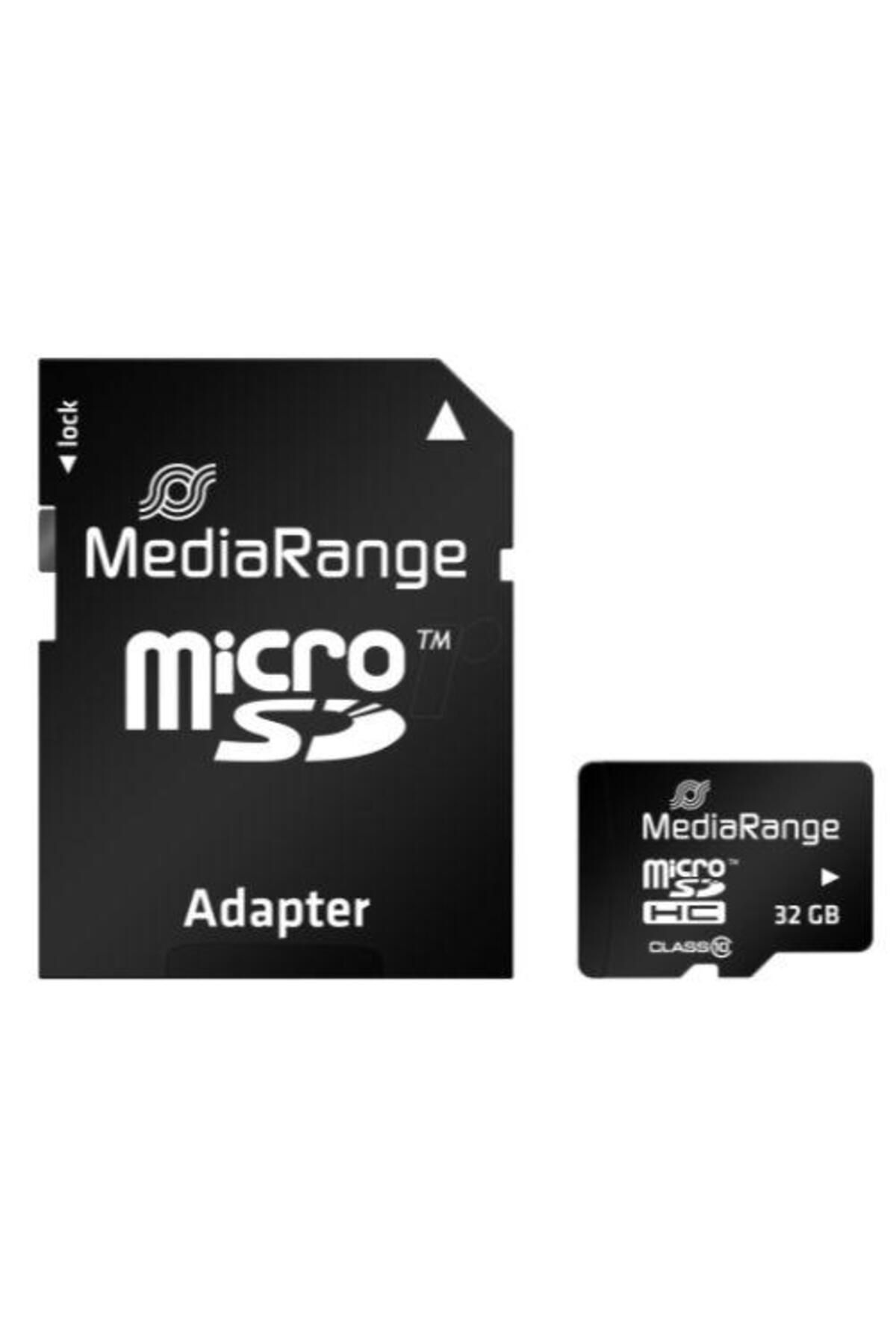 MediaRange-MediaRange MicroSDHC Memory Card, 32GB, Class 10 + SD Adapter 3