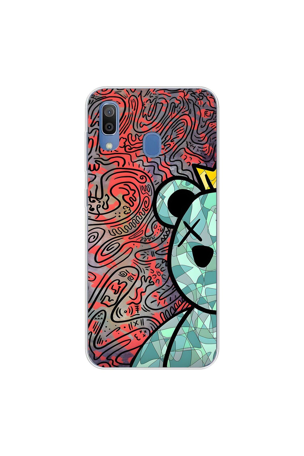 Dali Design Samsung Galaxy A20 Uyumlu Şeffaf Kılıf Graffiti 12 Tasarımlı