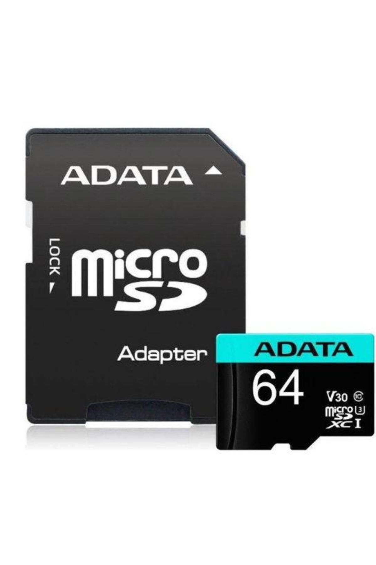 Adata-Card de memorie ADATA Premier, MicroSDXC, 64GB, UHS-I, Class 10, U3 + Adaptor microSD 2
