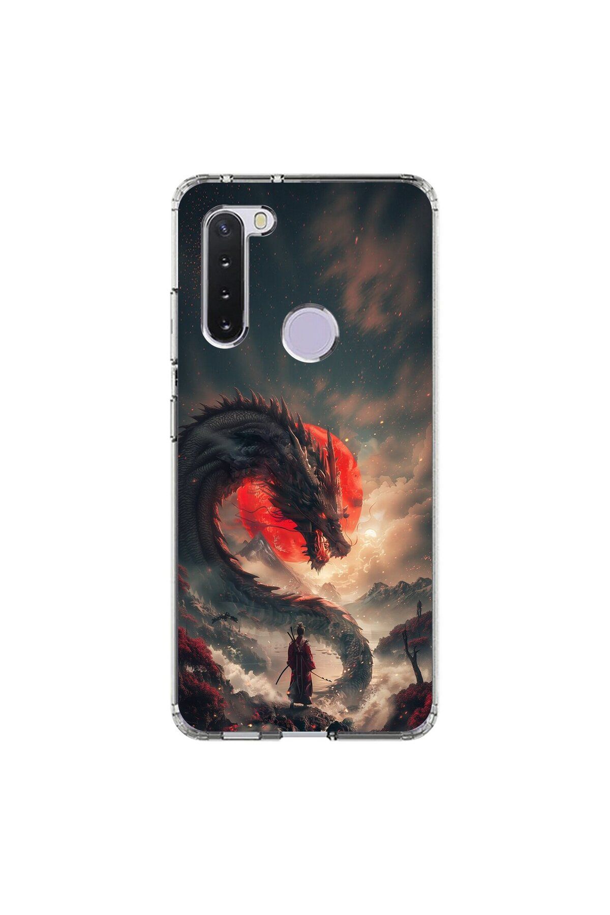 Dali Design Samsung Galaxy A21 Uyumlu Şeffaf Kılıf Samurai 3 Tasarımlı