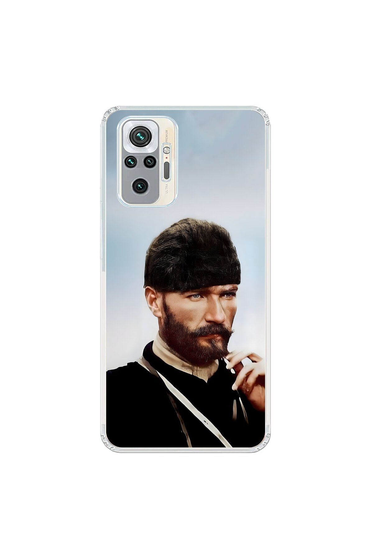 Dali Design Xiaomi Redmi Note 10 Pro Uyumlu Şeffaf Kılıf Atatürk 2 Tasarımlı