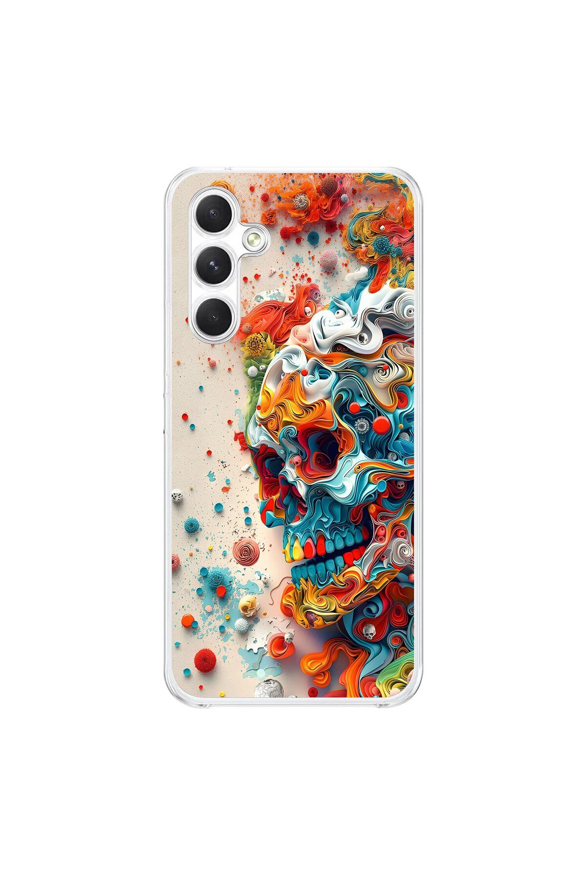 Dali Design Samsung Galaxy A34 Uyumlu Şeffaf Kılıf Graffiti 5 Tasarımlı