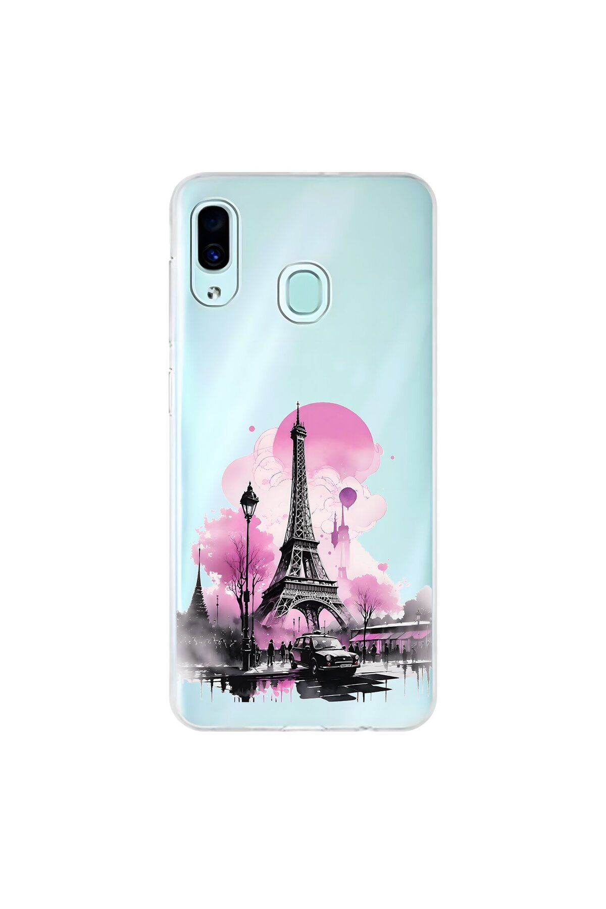Dali Design Samsung Galaxy A30 Uyumlu Şeffaf Kılıf Paris 1 Tasarımlı