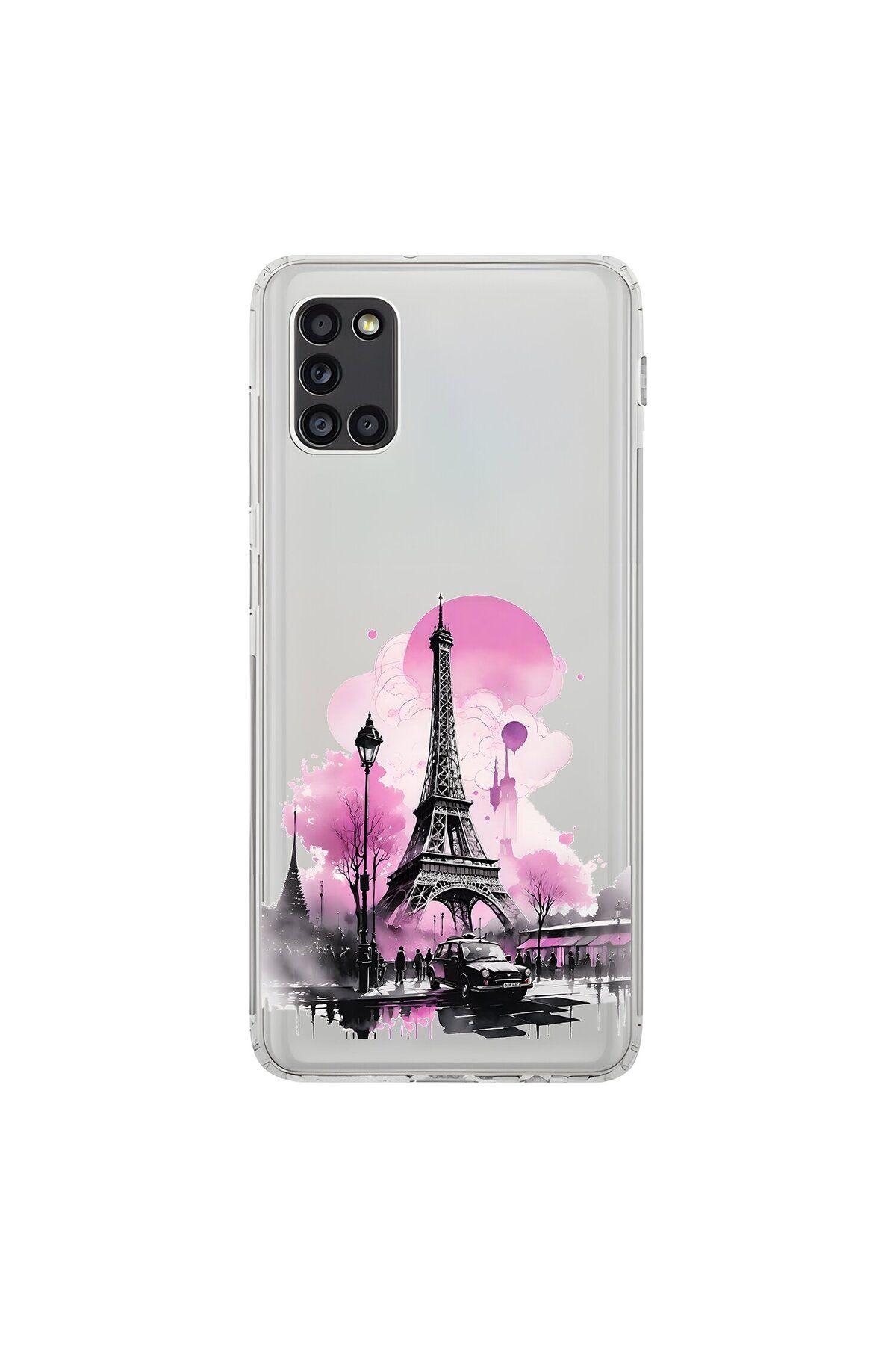 Dali Design Samsung Galaxy A31 Uyumlu Şeffaf Kılıf Paris 1 Tasarımlı