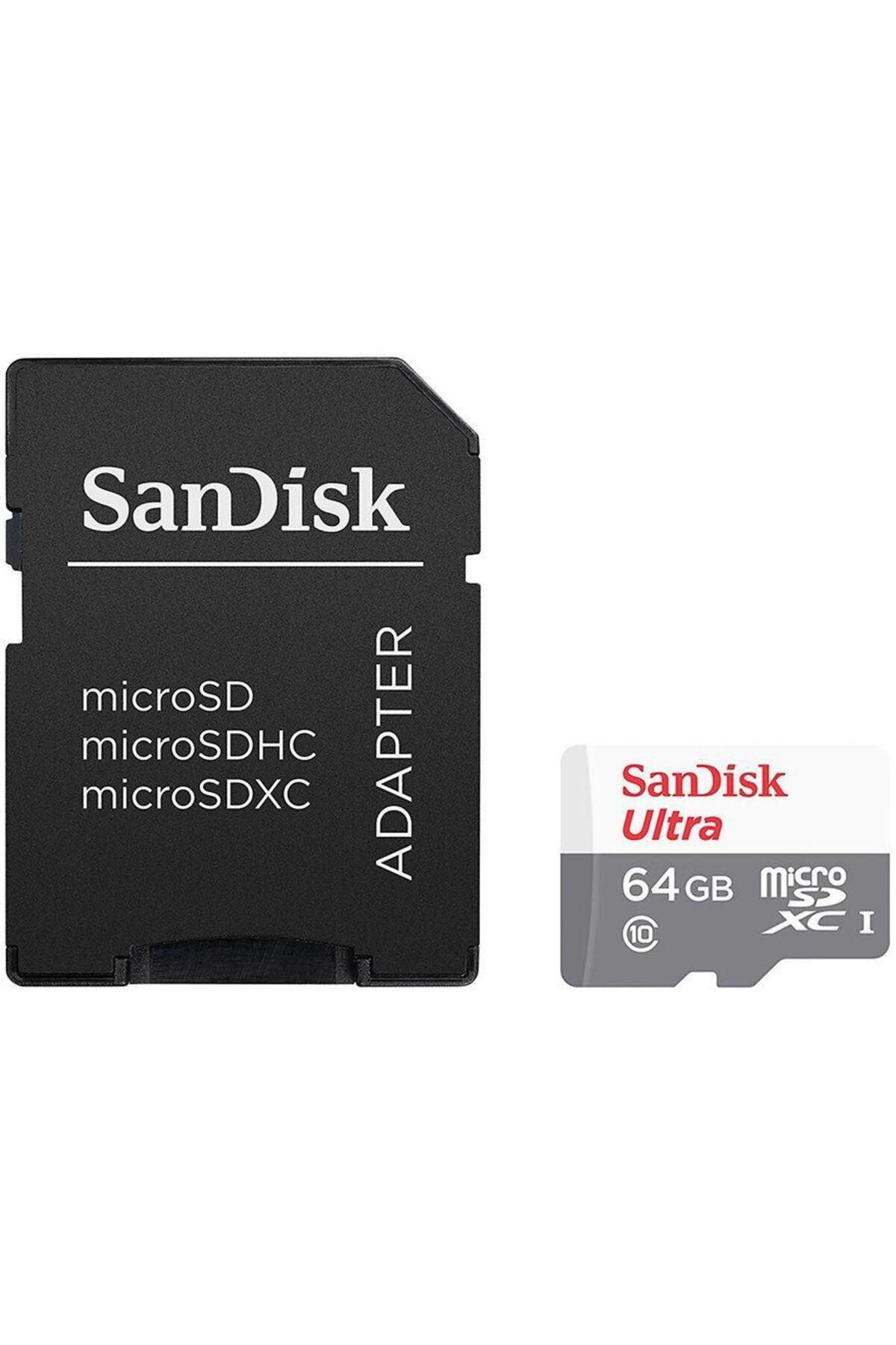 SanDisk-SanDisk Ultra Line microSDXC Memory Card, 64GB, Class 10 + SD Adapter 2