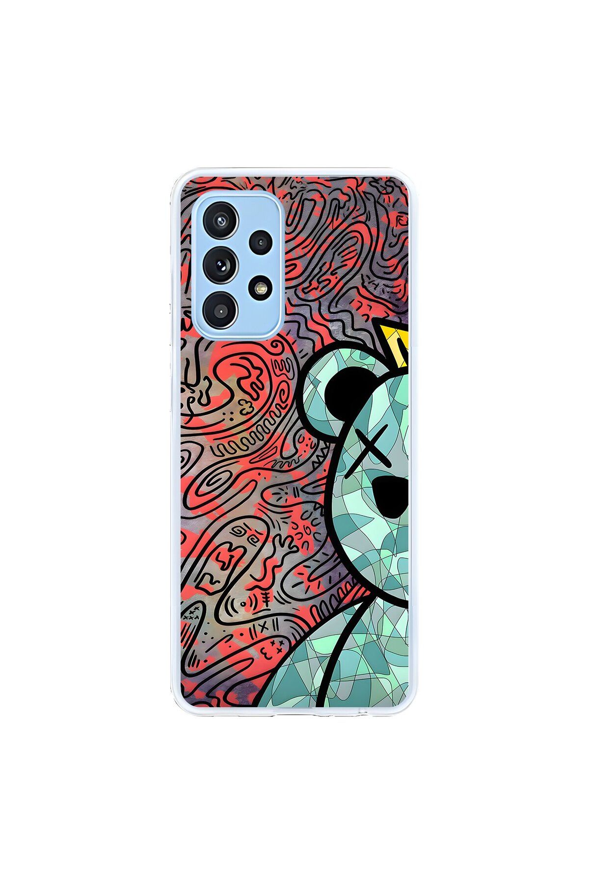 Dali Design Samsung Galaxy A52 Uyumlu Şeffaf Kılıf Graffiti 12 Tasarımlı