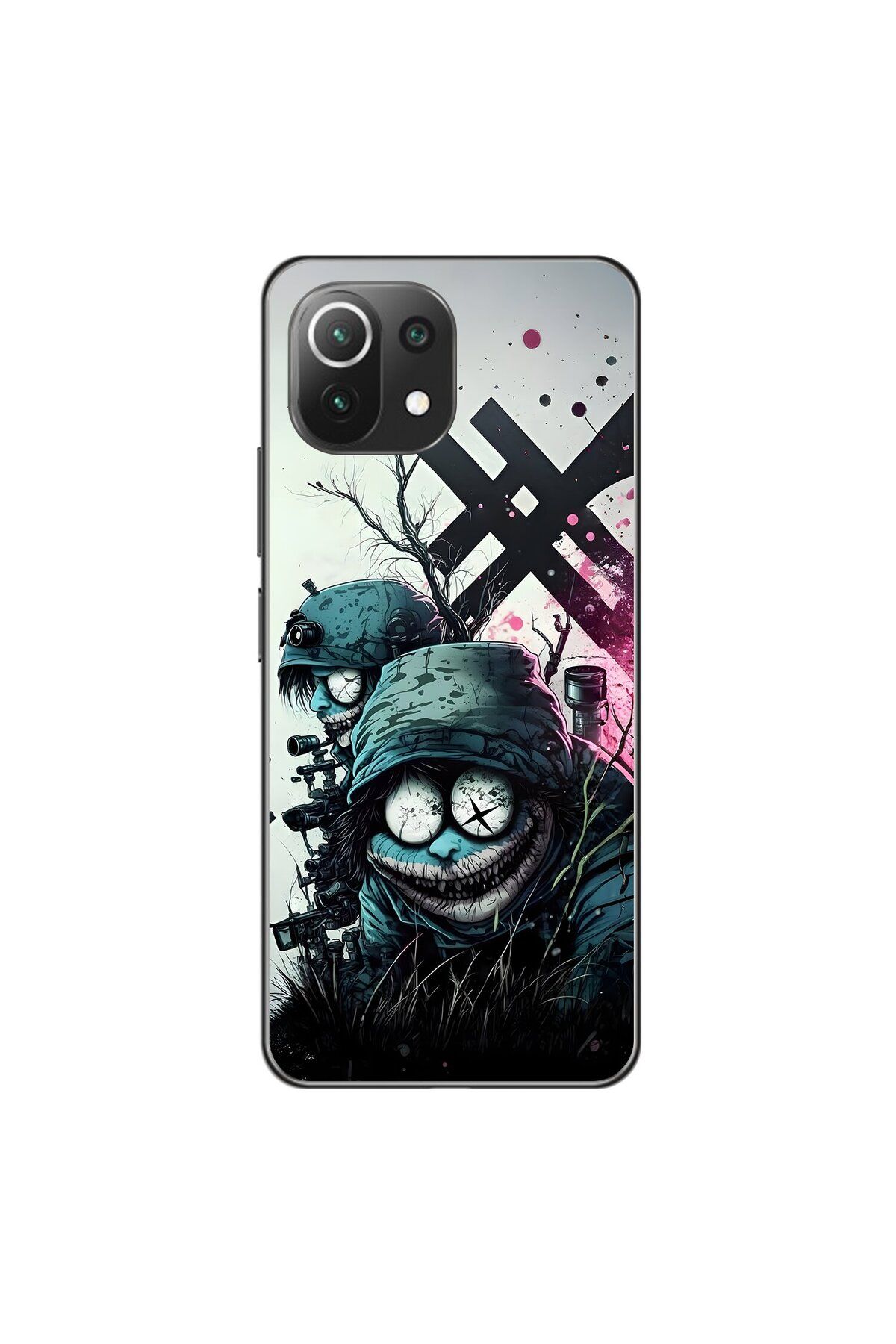 Dali Design Xiaomi Mi 11 Lite Uyumlu Şeffaf Kılıf Aesthetic 6 Tasarımlı