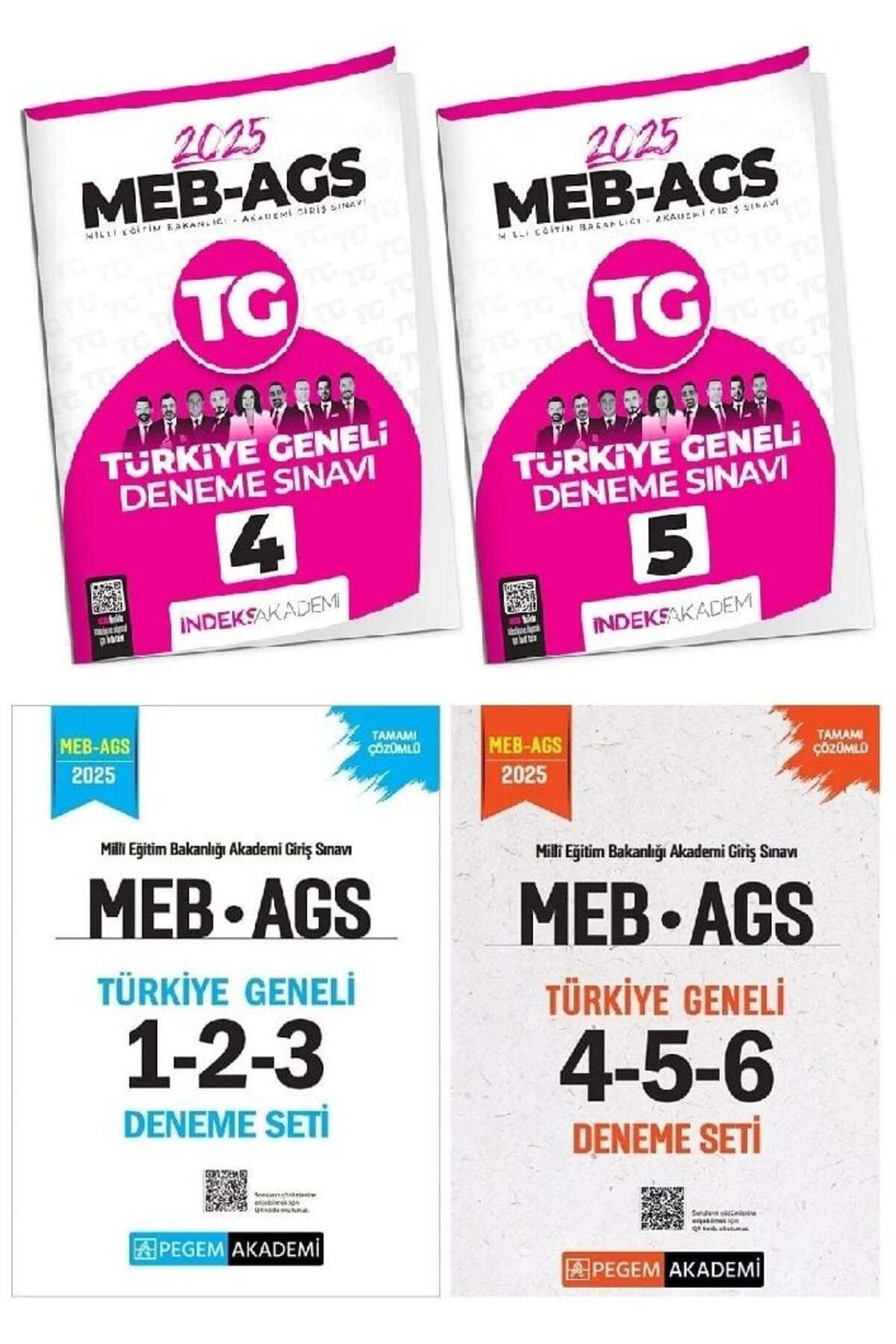 Pegem Akademi Yayıncılık Pegem + İndeks 2025 MEB-AGS Türkiye Geneli 6+2 Deneme 4 lü Set Pegem + İndeks Akademi Yayınları