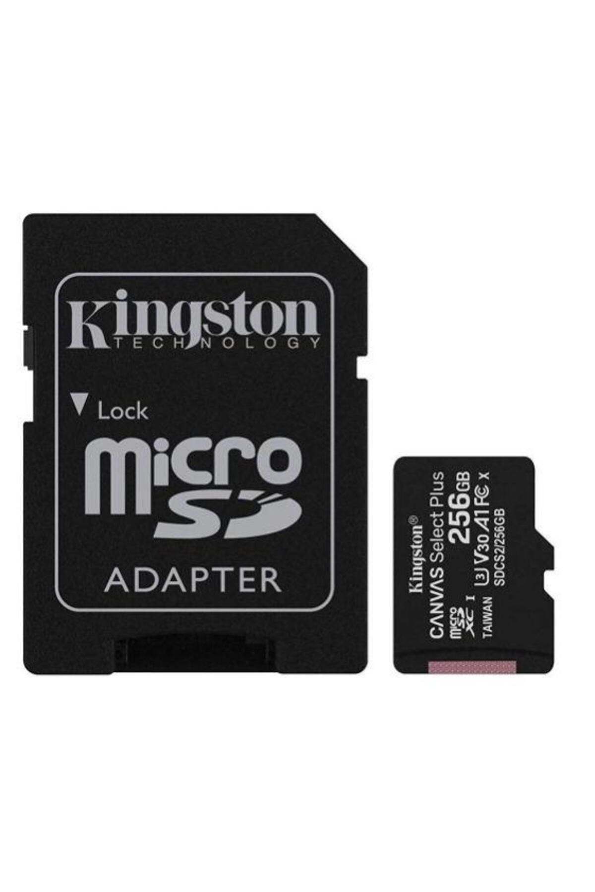 Kingston-Card de memorie MicroSD Kingston Canvas Select Plus, 256GB, UHS-I, Class 10 + Adaptor SD 2