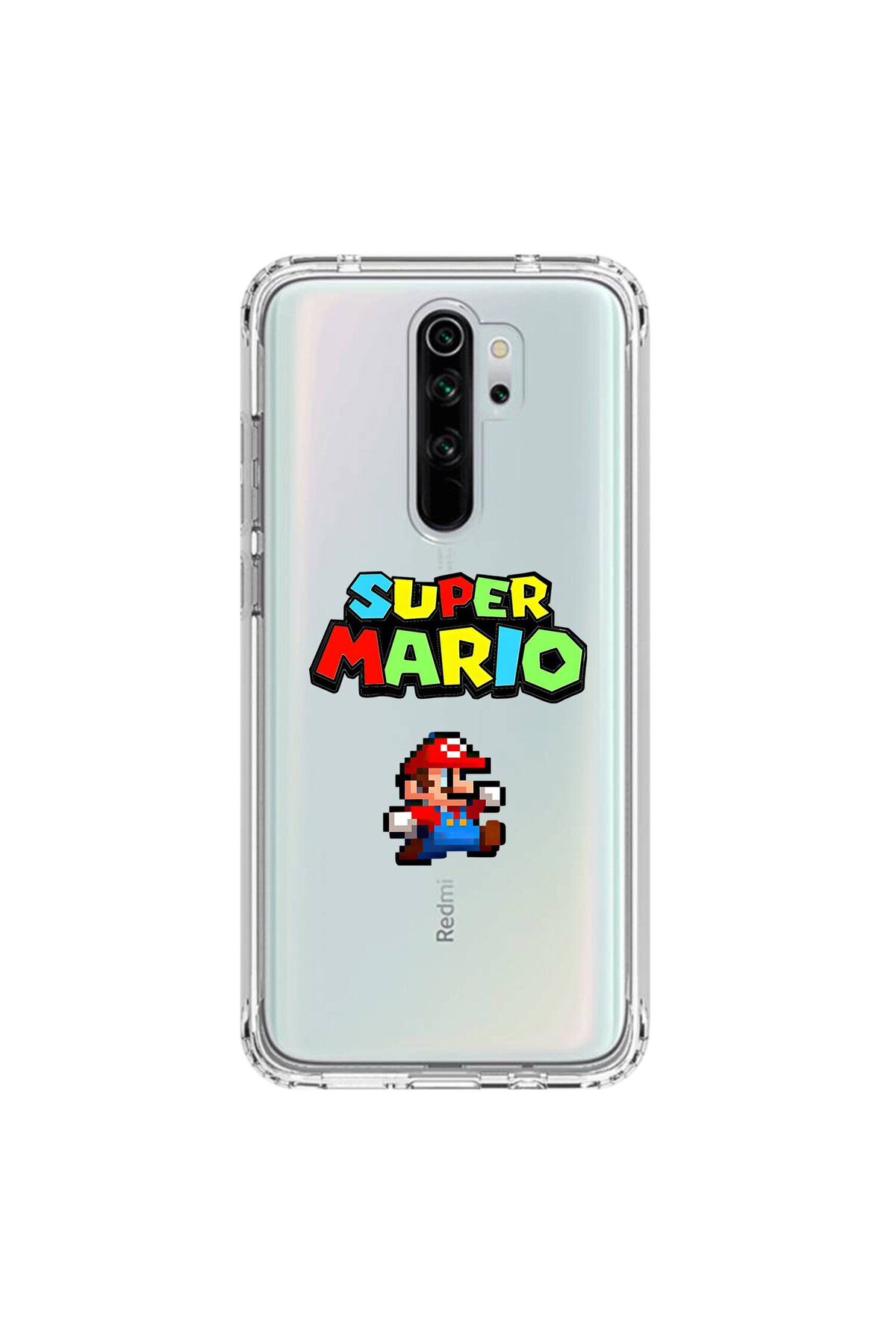 Dali Design Xiaomi Redmi Note 8 Pro Uyumlu Şeffaf Kılıf 2 Mario Tasarımlı