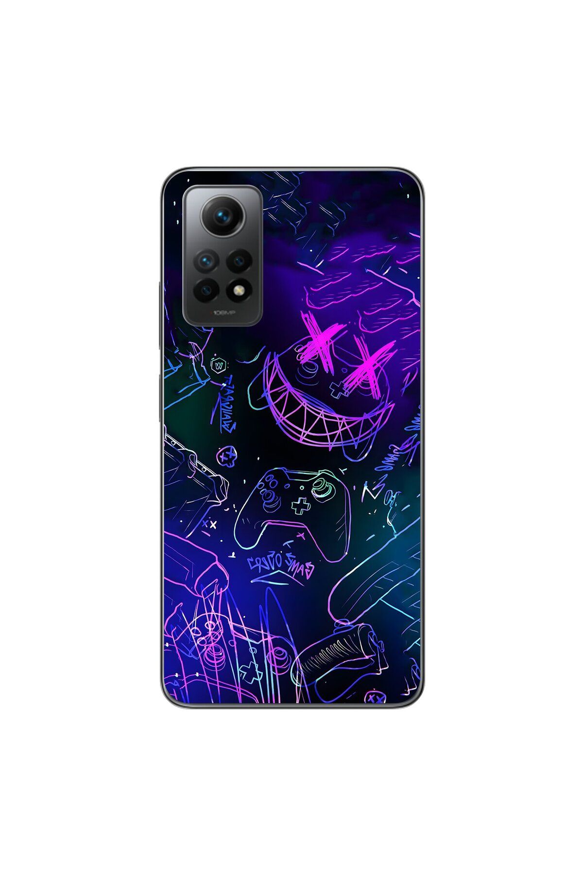 Dali Design Xiaomi Redmi Note 12 Pro Uyumlu Şeffaf Kılıf Graffiti 4 Tasarımlı