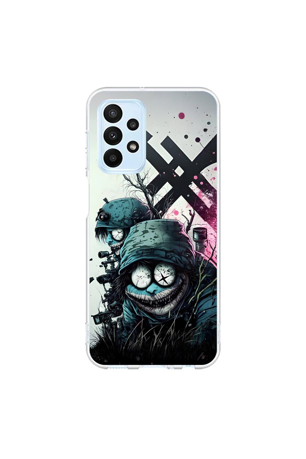 Dali Design Samsung Galaxy A23 Uyumlu Şeffaf Kılıf Aesthetic 6 Tasarımlı
