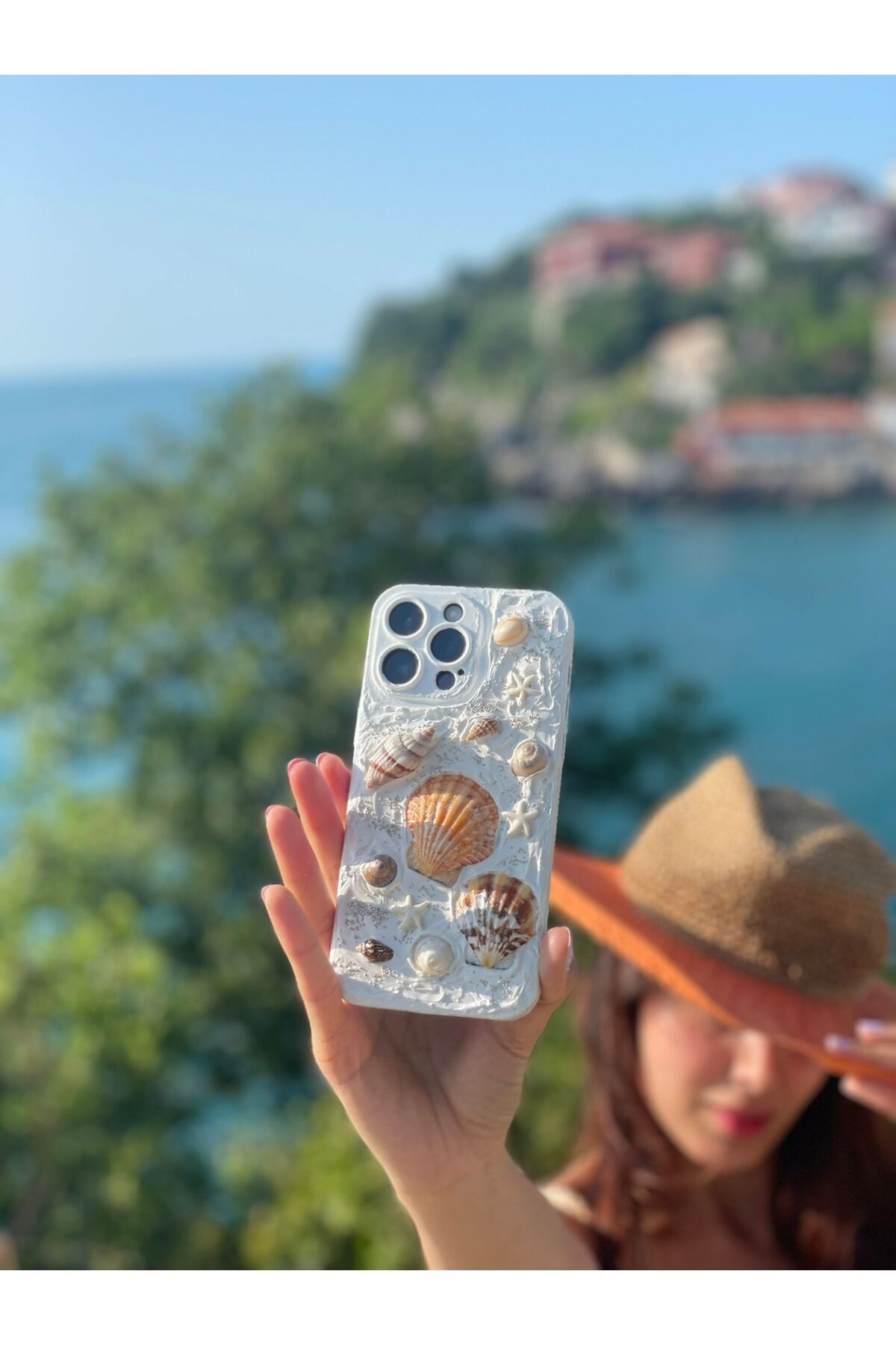 Home Pinvibe El Yapımı Gerçek Deniz Kabuklu Yazlık iPhone Kılıfı – 3D Tasarım, Koruyucu ve Şık