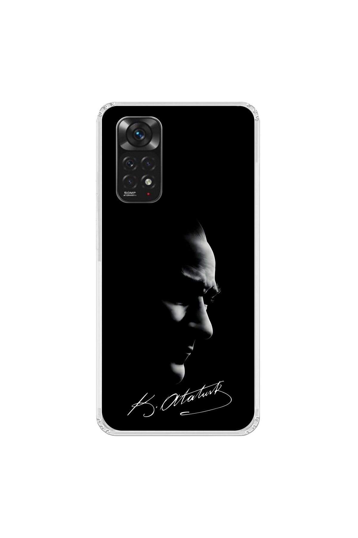Dali Design Xiaomi Redmi Note 11 Uyumlu Şeffaf Kılıf Atatürk 1 Tasarımlı