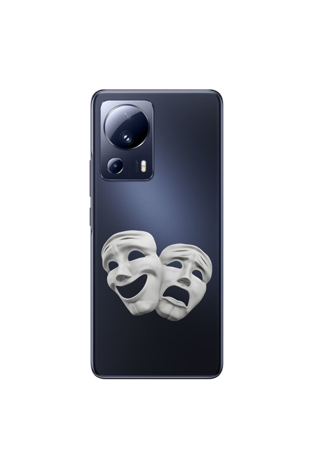 Dali Design Xiaomi Mi 13 Lite Uyumlu Şeffaf Kılıf Estetik Yüz 7 Tasarımlı