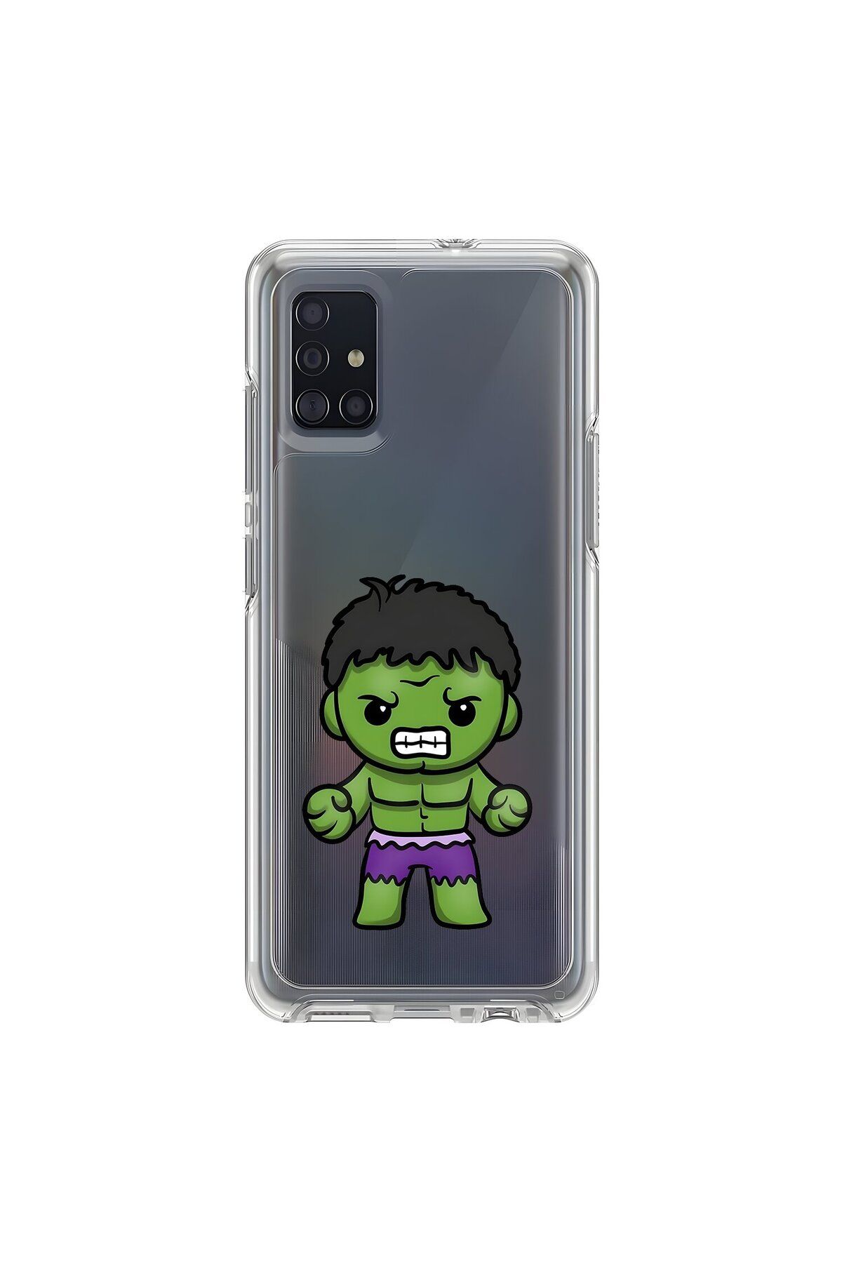 Dali Design Samsung Galaxy A51 Uyumlu Şeffaf Kılıf Chibi 3 Tasarımlı