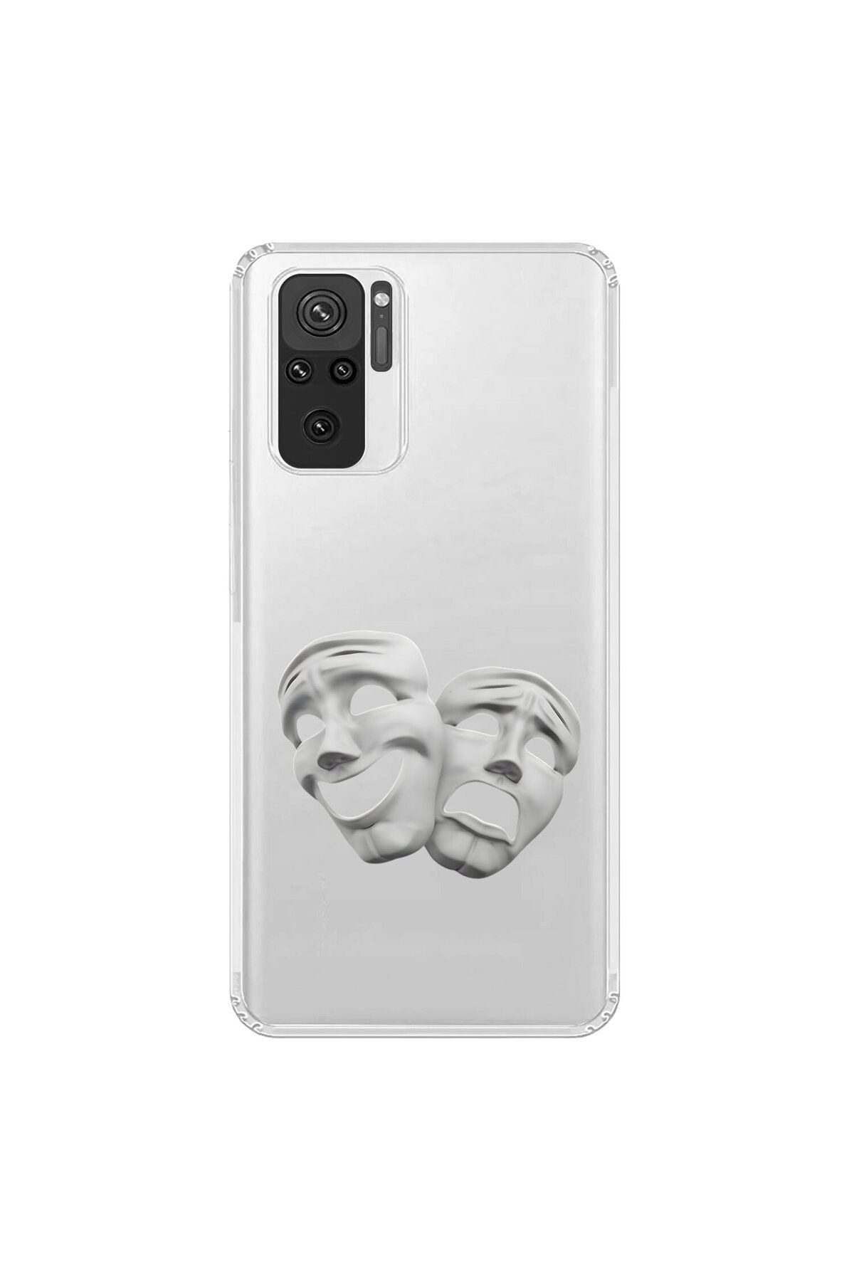 Dali Design Xiaomi Redmi Note 10 Uyumlu Şeffaf Kılıf Estetik Yüz 7 Tasarımlı