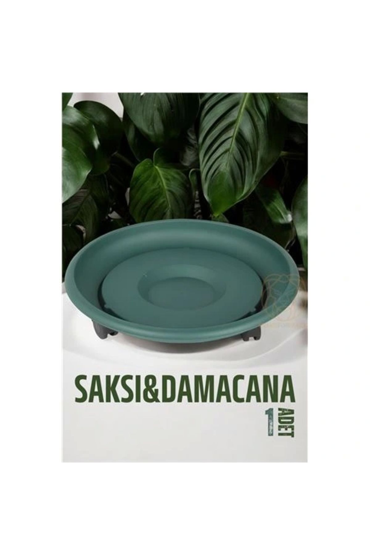 shopwave Tekerlekli Saksı Altığı 37 CM YEŞİL