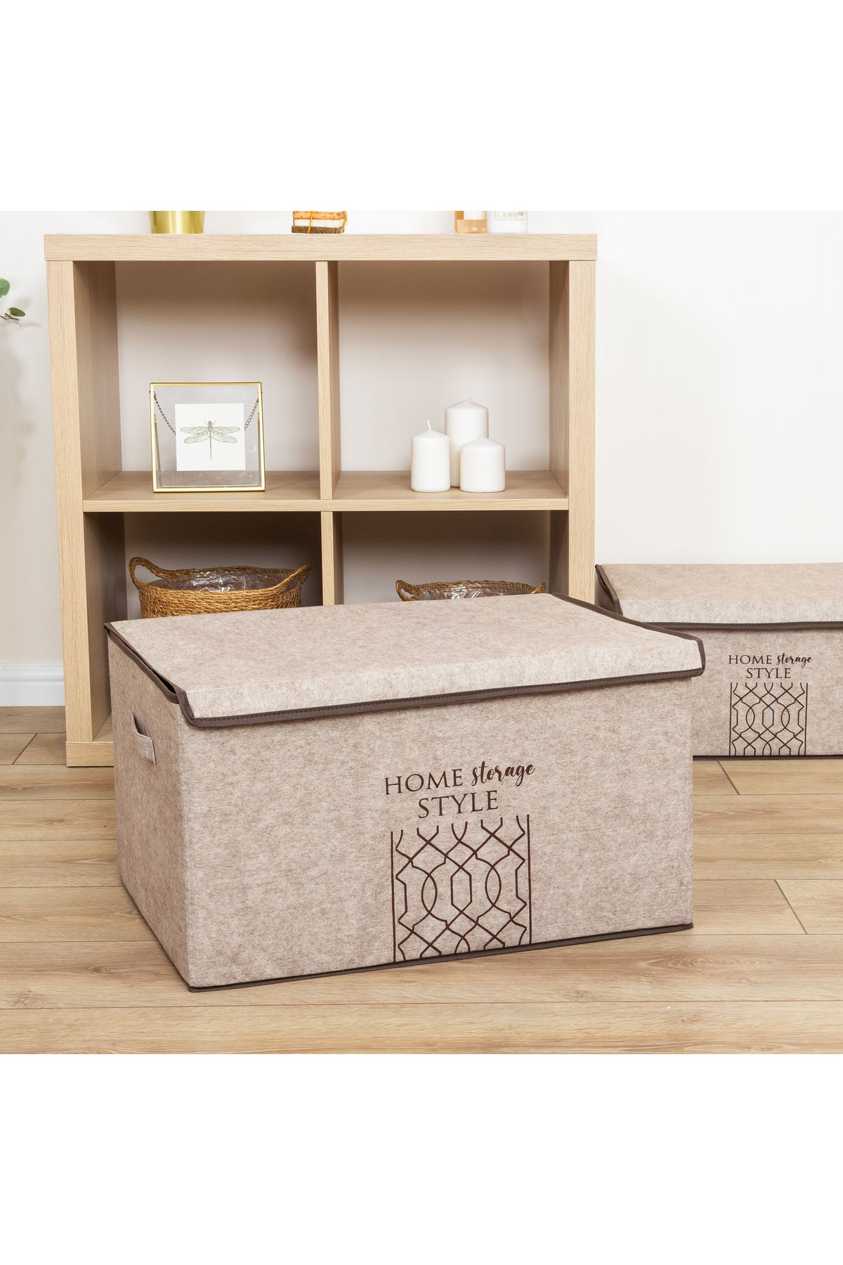 teknotrust Keçe Kapaklı Çok Amaçlı Mega Plus Kutu 57x41x31 cm, şık ve fonksiyonel depolama çözümleri