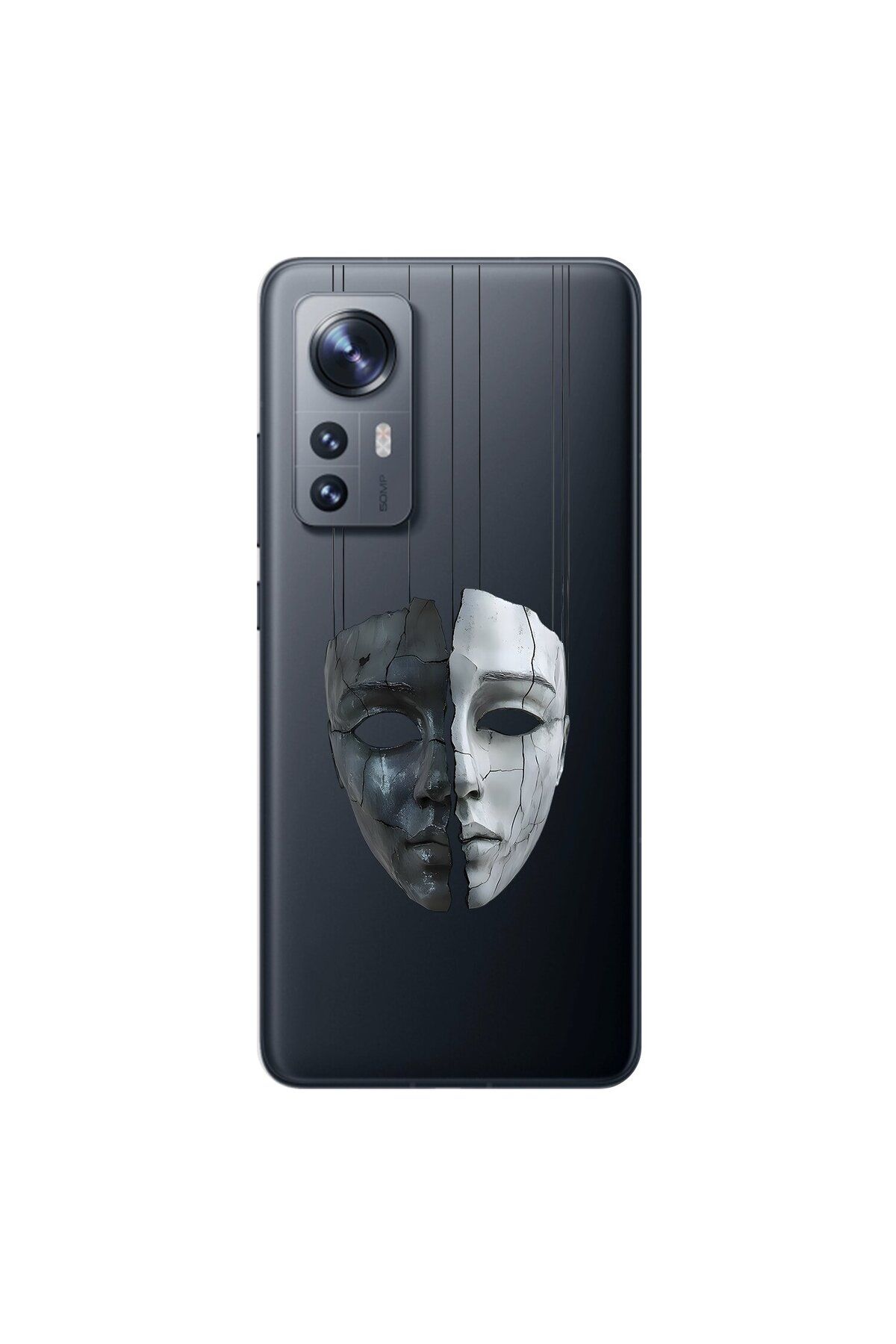 Dali Design Xiaomi Mi 12 Pro Uyumlu Şeffaf Kılıf Estetik Yüz 8 Tasarımlı
