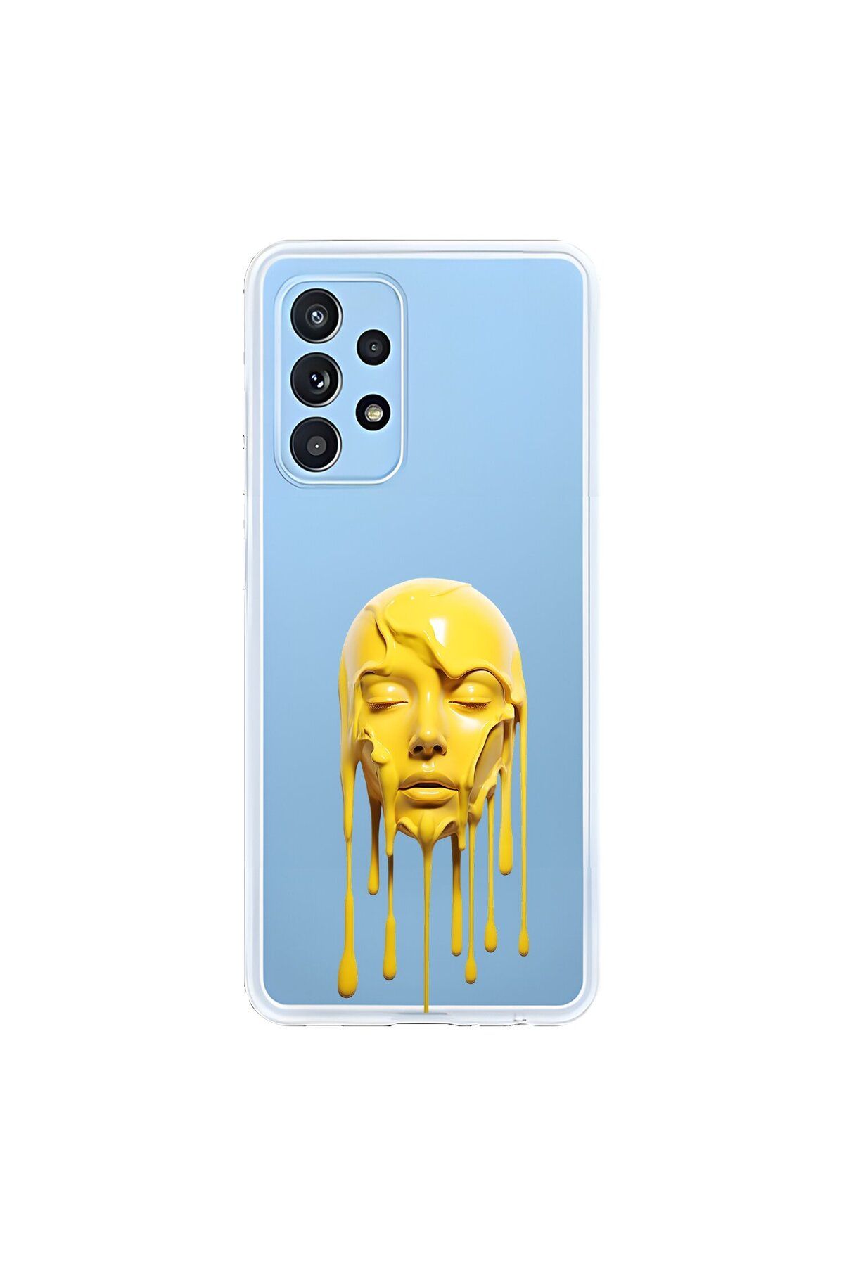 Dali Design Samsung Galaxy A52 Uyumlu Şeffaf Kılıf Estetik Yüz 6 Tasarımlı