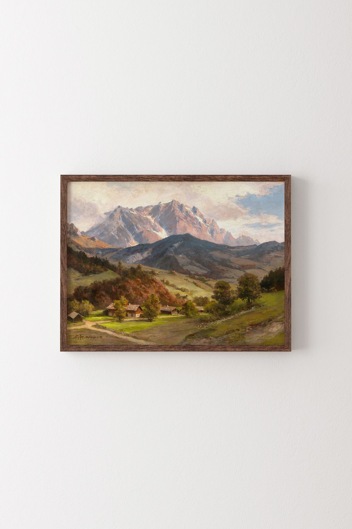epiqart Hochkönig - Ahşap Desenli Çerçeve