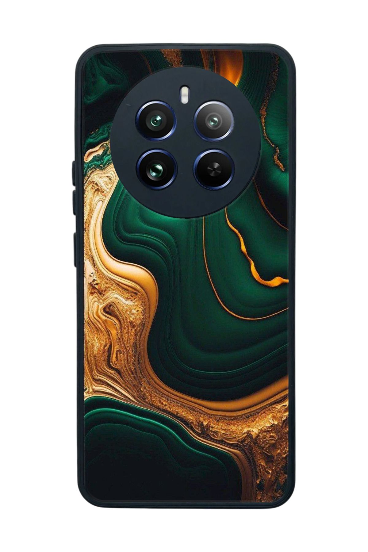 realme 12 Uyumlu Mat Siyah Kılıf – Yumuşak Silikon, Koruyucu, Şok Emici Kapak