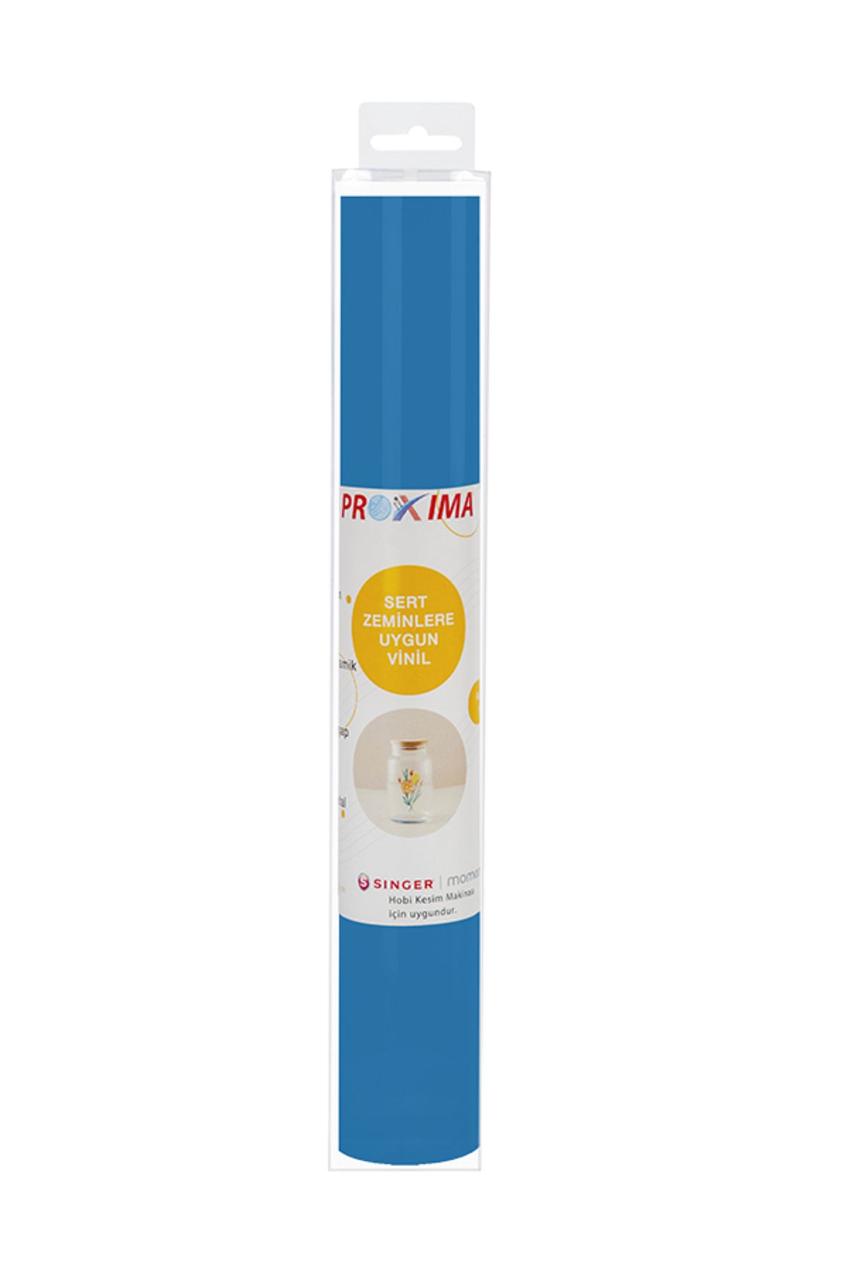 PROXIMA Sert Zemine Uygun Vinil 30x150 cm Mavi