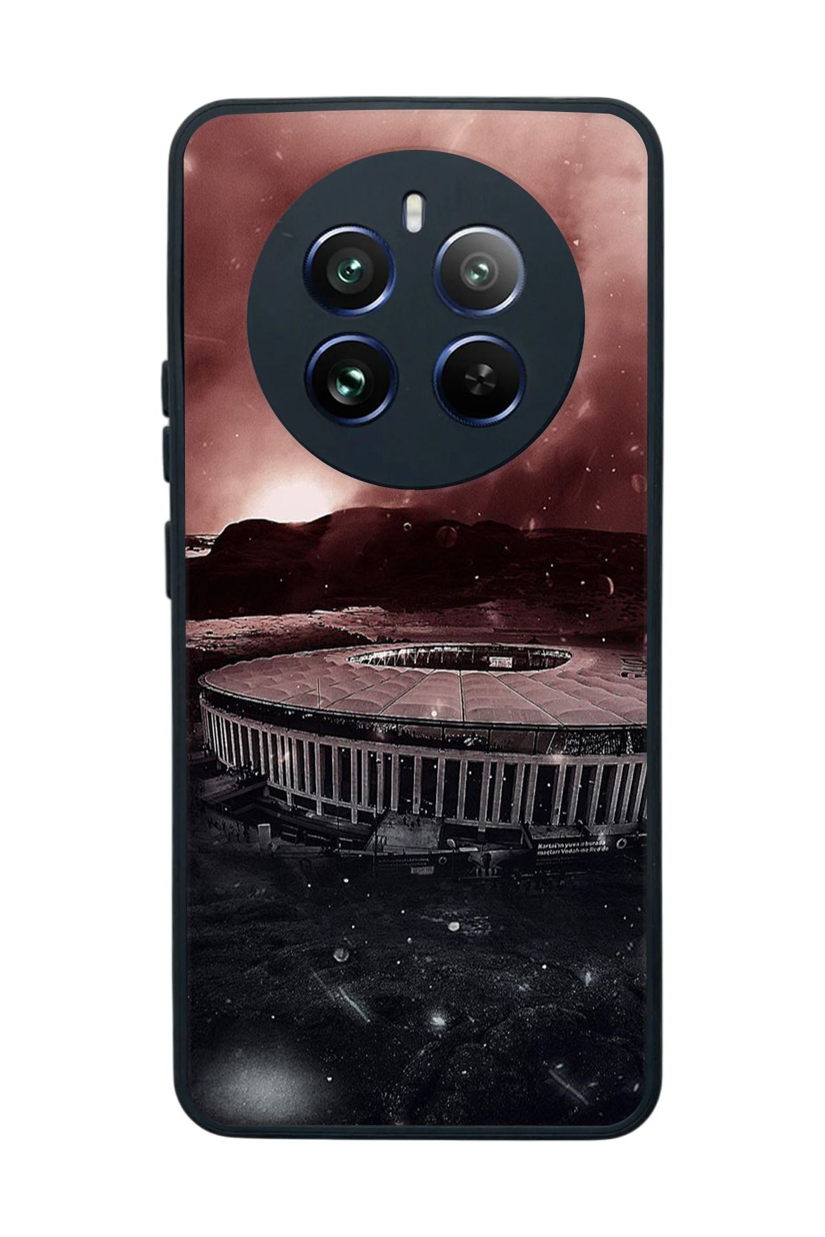 realme 12 Uyumlu Mat Siyah Kılıf – Yumuşak Silikon, Koruyucu, Şok Emici Kapak