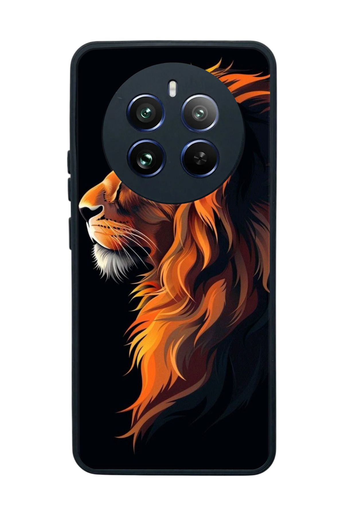 realme 12 Uyumlu Mat Siyah Kılıf – Yumuşak Silikon, Koruyucu, Şok Emici Kapak