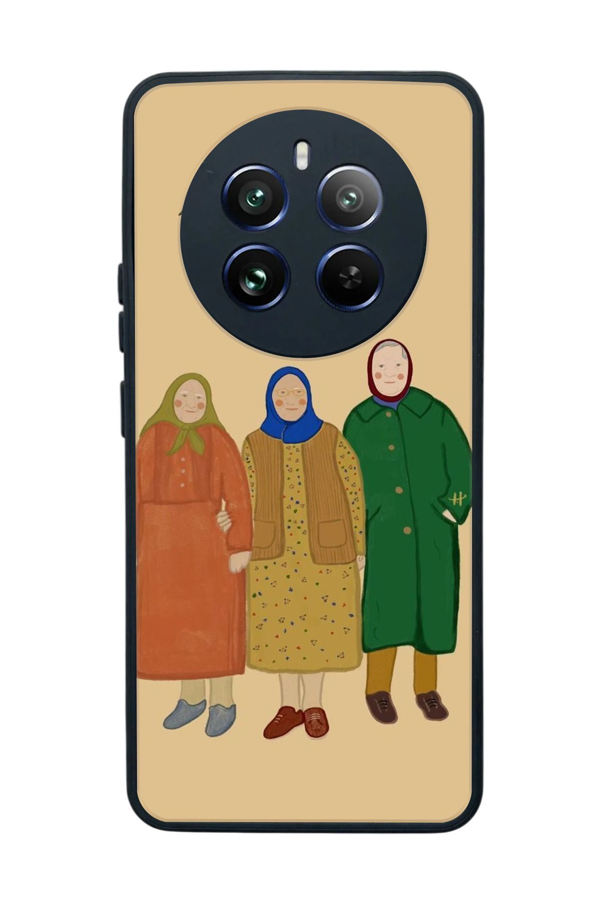 realme 12 Uyumlu Mat Siyah Kılıf – Yumuşak Silikon, Koruyucu, Şok Emici Kapak