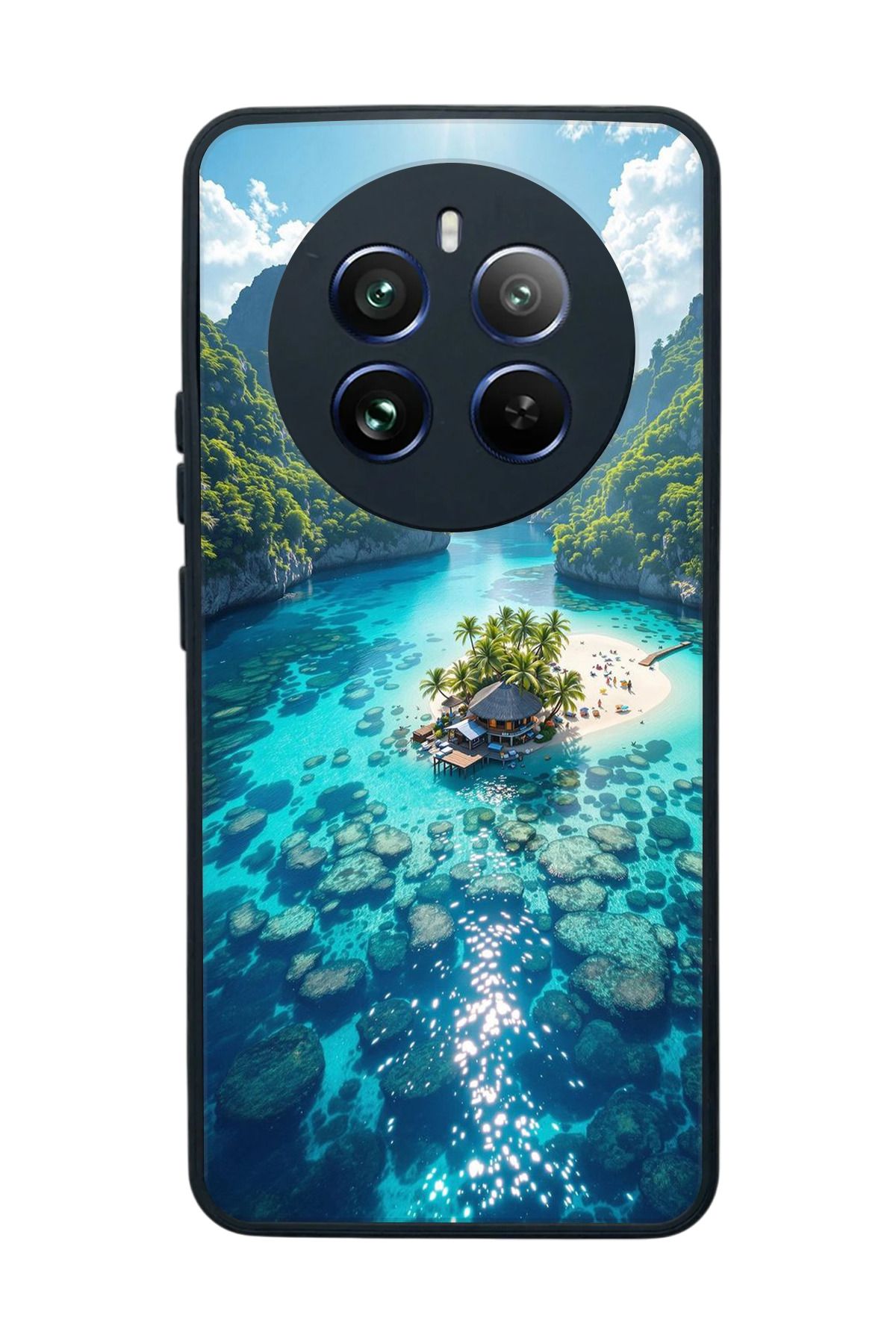 realme 12 Uyumlu Mat Siyah Kılıf – Yumuşak Silikon, Koruyucu, Şok Emici Kapak
