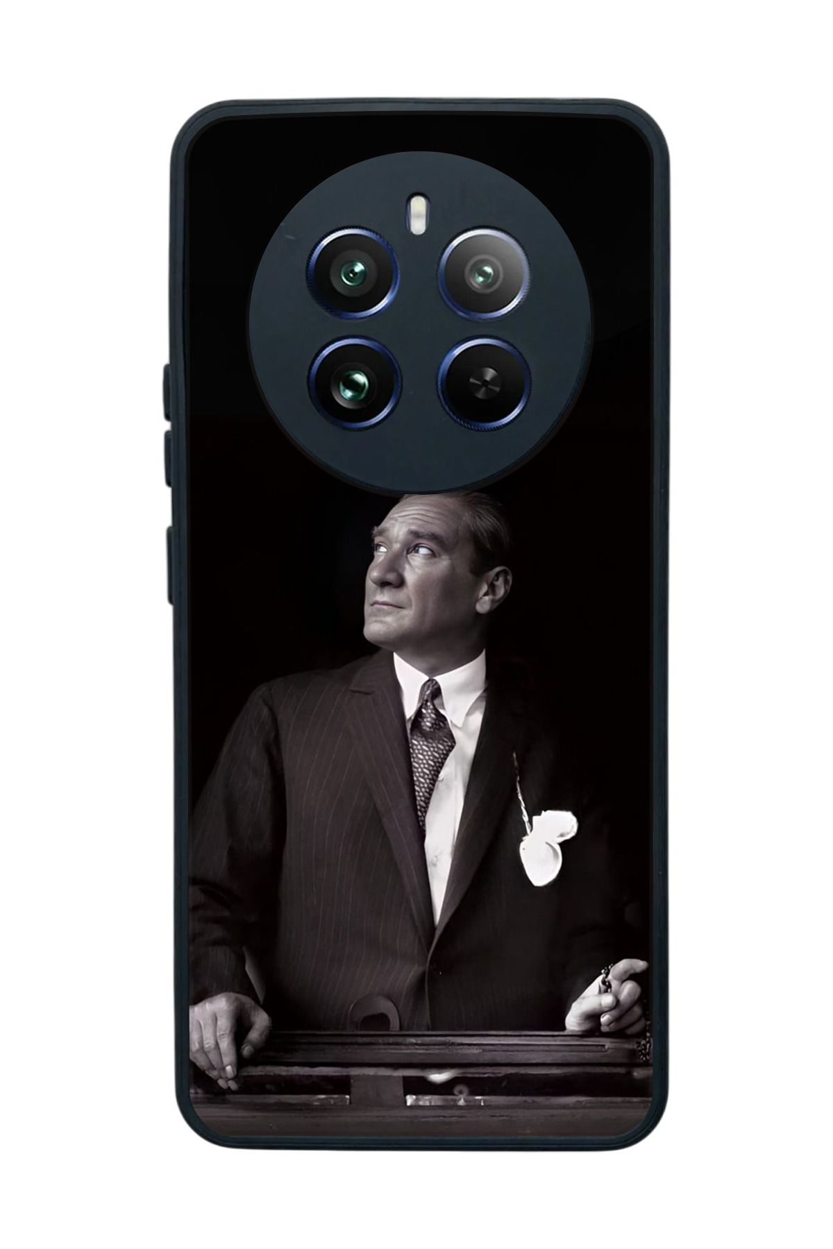 realme 12 Uyumlu Mat Siyah Kılıf – Yumuşak Silikon, Koruyucu, Şok Emici Kapak