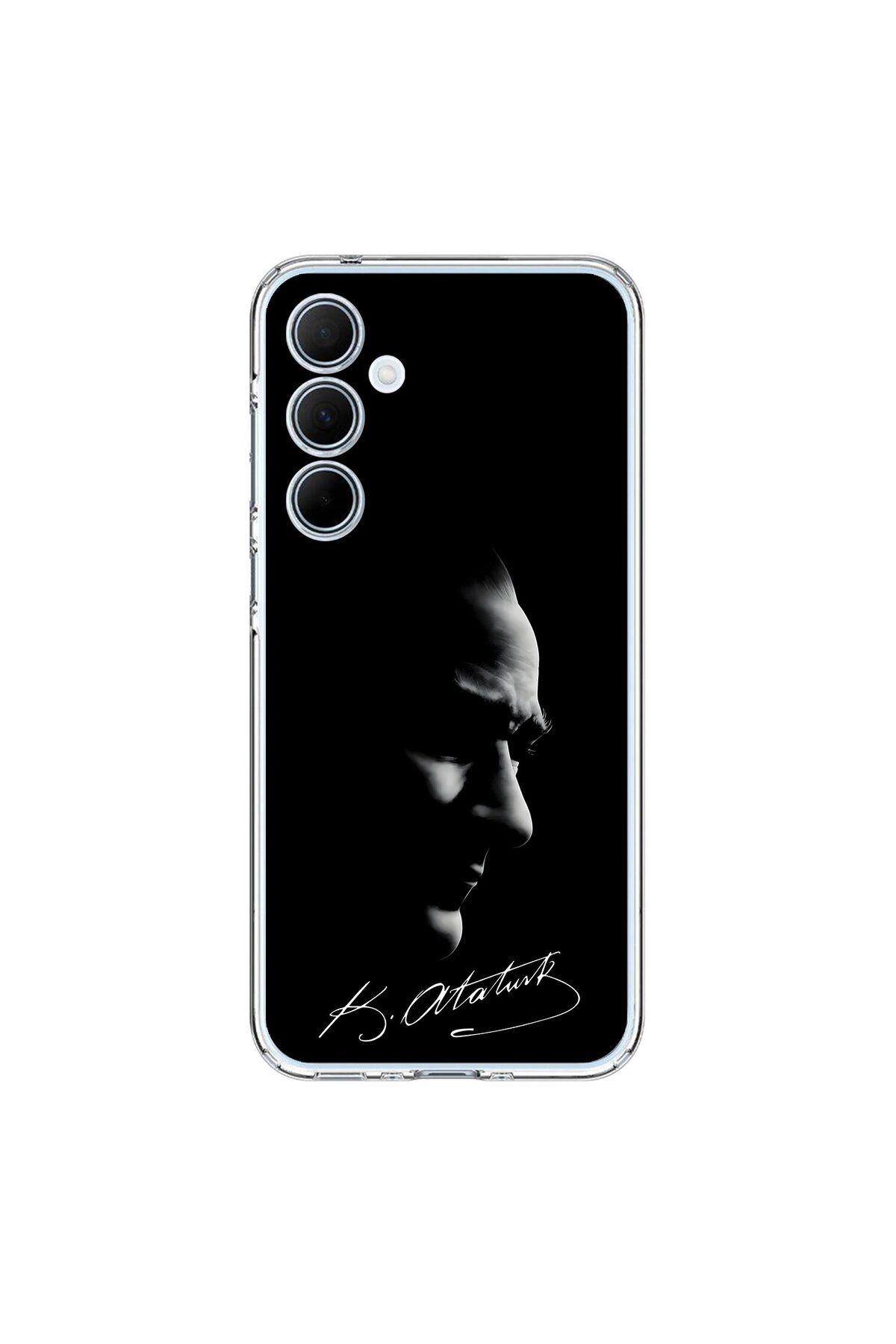 Dali Design Samsung Galaxy A35 Uyumlu Şeffaf Kılıf Atatürk 1 Tasarımlı