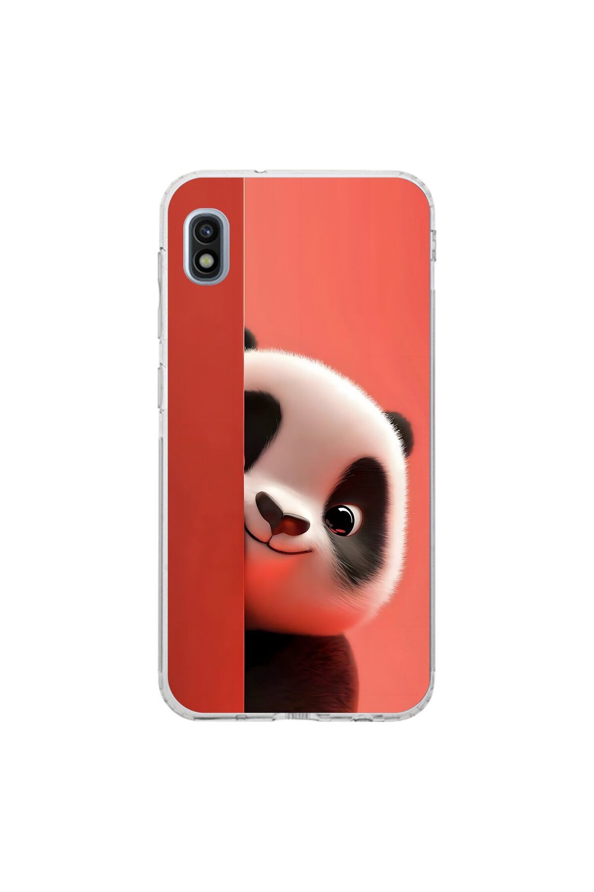 Dali Design Samsung Galaxy A10 Uyumlu Şeffaf Kılıf 4 Peluş Panda Tasarımlı