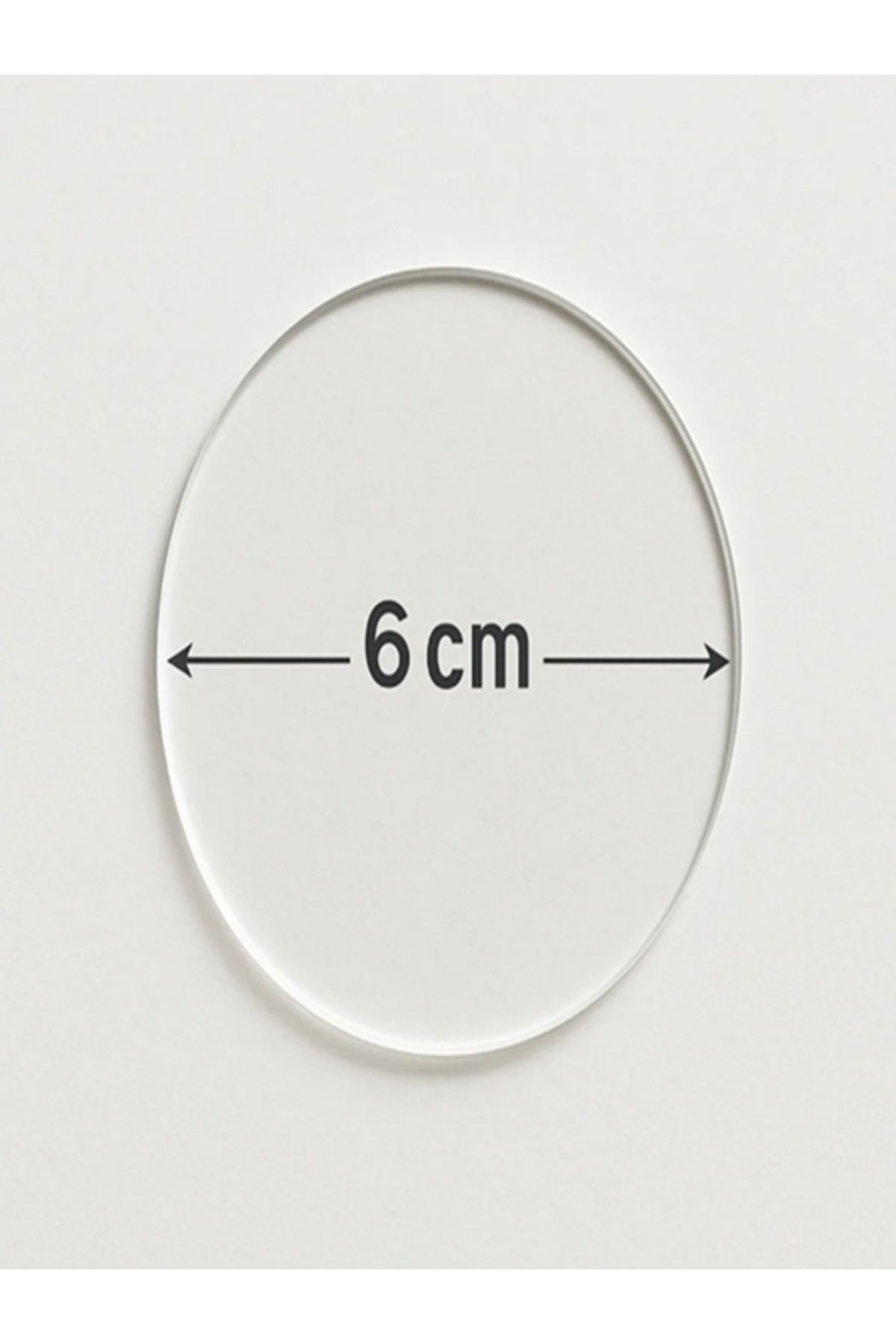 SeHa Design SeHa Pleksi Şeffaf 6 cm Daire Boş Şekilde