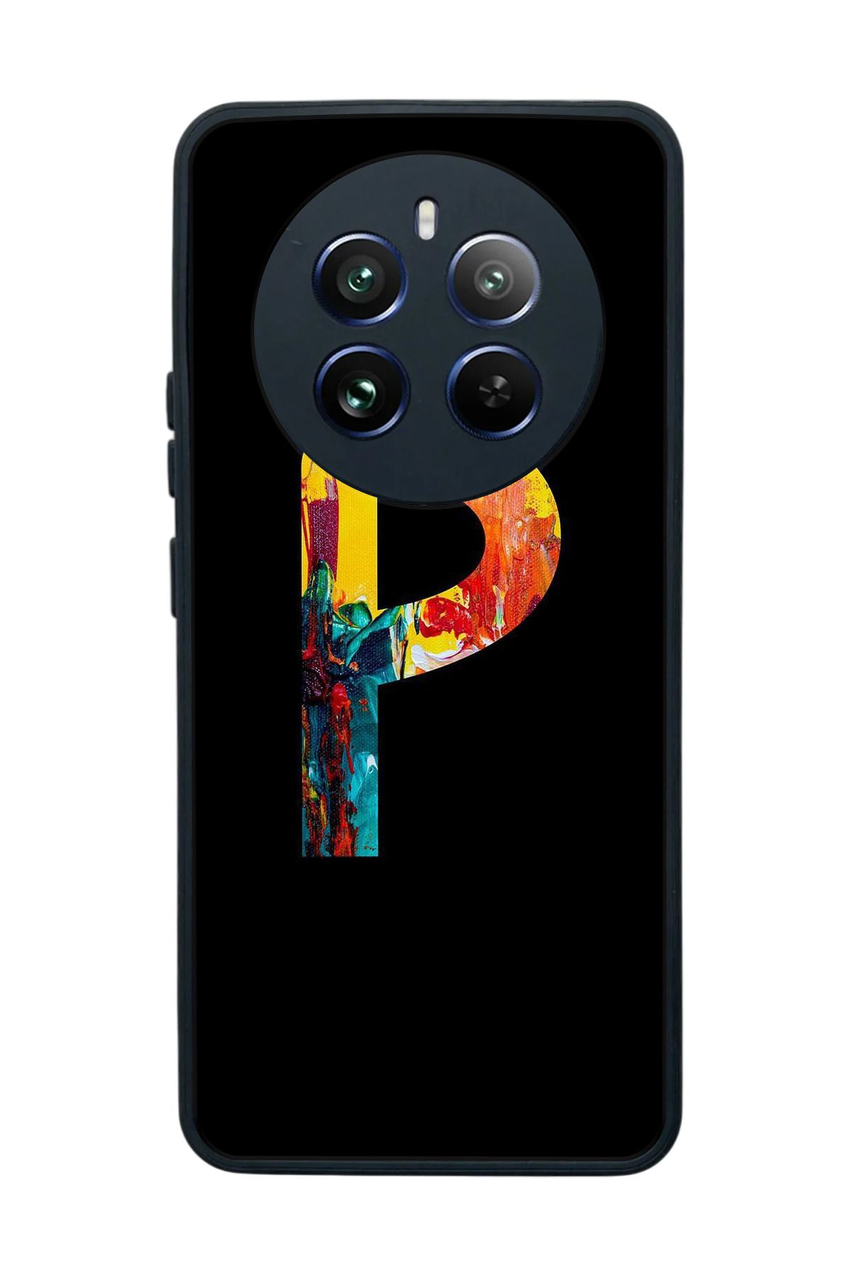 realme 12 Uyumlu Mat Siyah Kılıf – Yumuşak Silikon, Koruyucu, Şok Emici Kapak