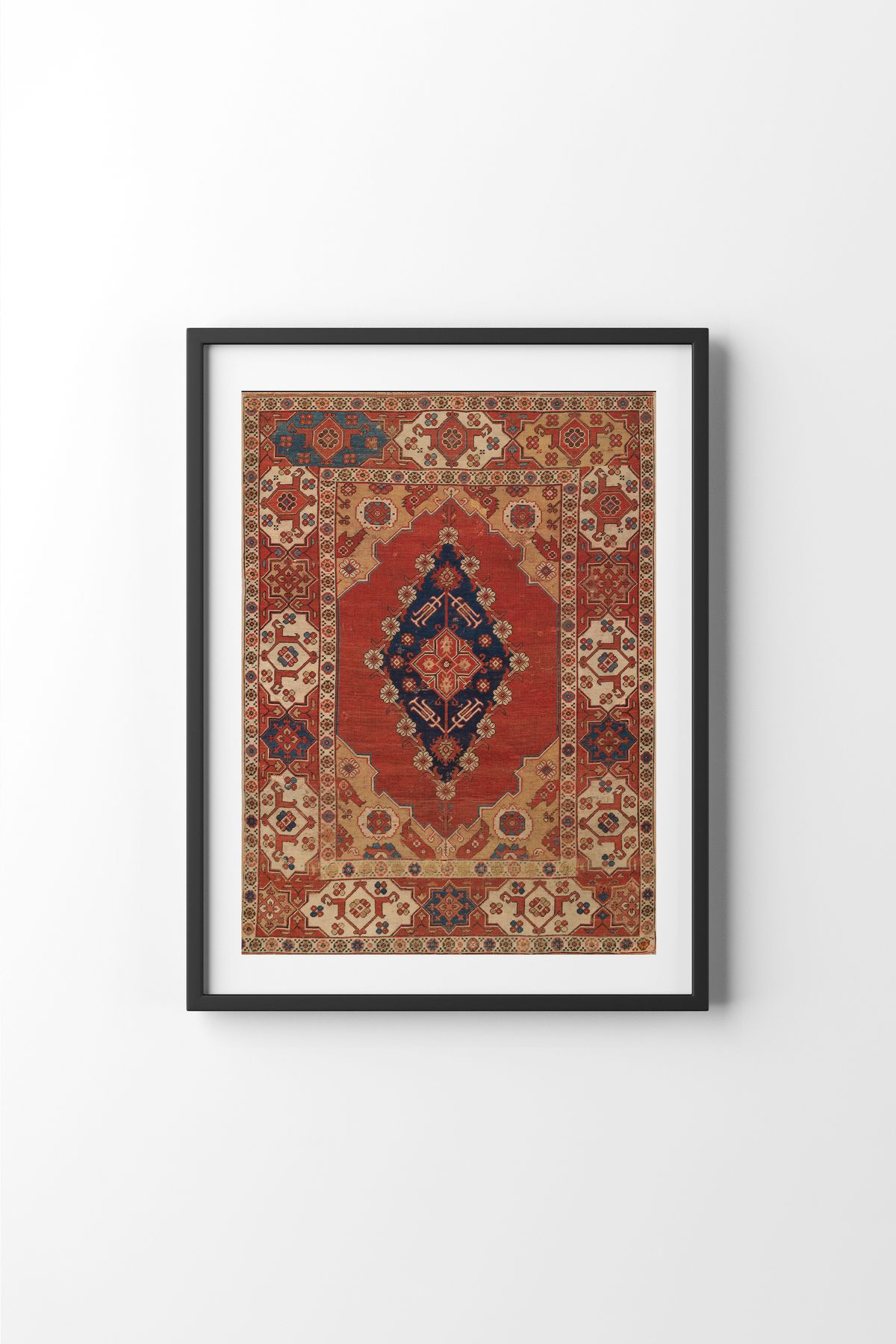 epiqart Türk Halı Deseni - Siyah Çerçeve