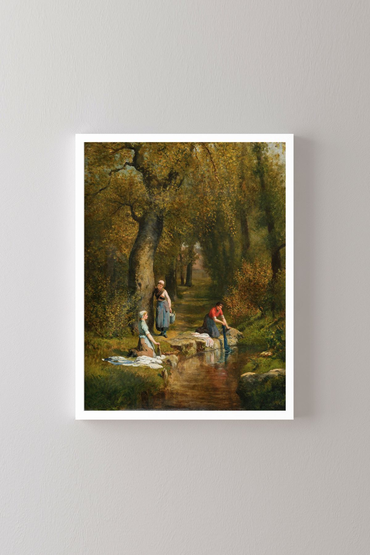 epiqart Çamaşırcı Kadınlar - Beyaz Çerçeve