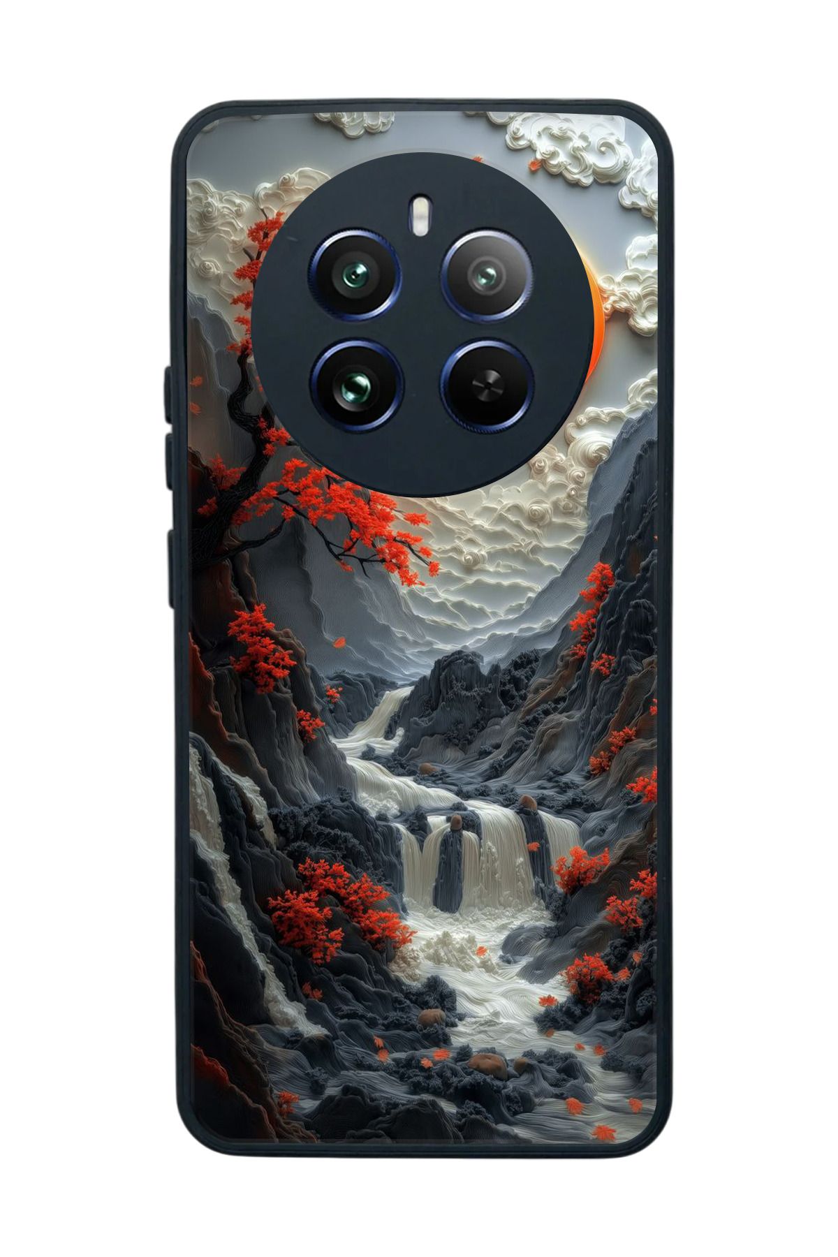 realme 12 Uyumlu Mat Siyah Kılıf – Yumuşak Silikon, Koruyucu, Şok Emici Kapak