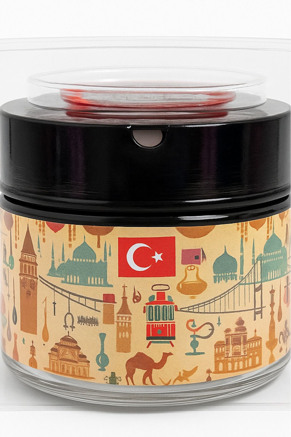 Küllüx ÇİPİL STORE Dekoratif Türkiye Temalı Kokusuz Cam Küllük - Hediyelik