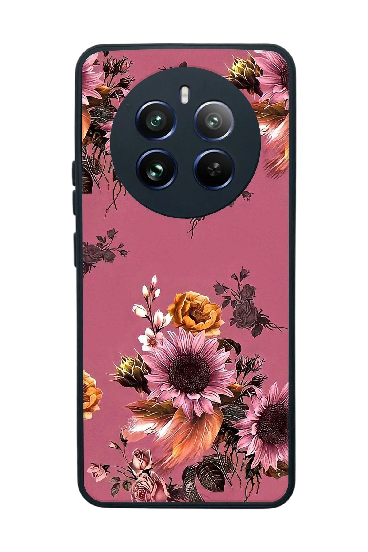 realme 12 Uyumlu Mat Siyah Kılıf – Yumuşak Silikon, Koruyucu, Şok Emici Kapak