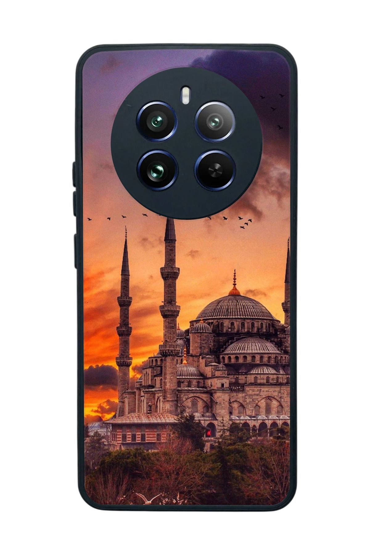 realme 12 Uyumlu Mat Siyah Kılıf – Yumuşak Silikon, Koruyucu, Şok Emici Kapak