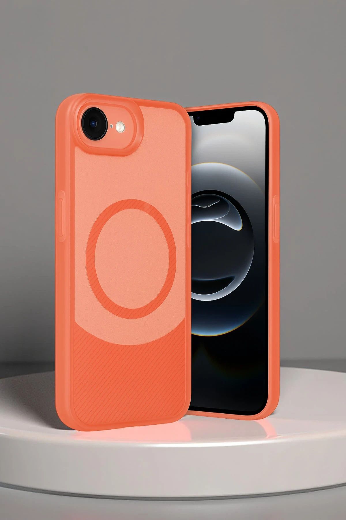 CepteToptan iPhone 16E Kılıf Maya Karbon Kapak - Kırmızı