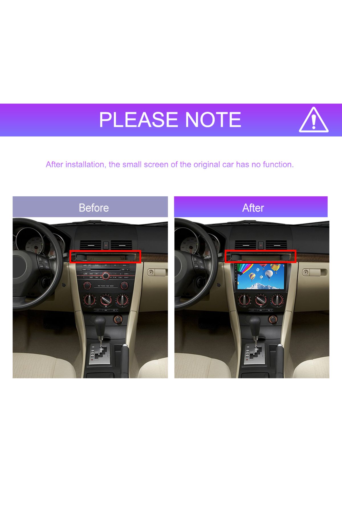 MaxTech-Navigation Mazda 3 2006-2012 dedicated, 4 GB Ram 64 GB Rom OctaCore, Carplay & Android auto, 9" 7